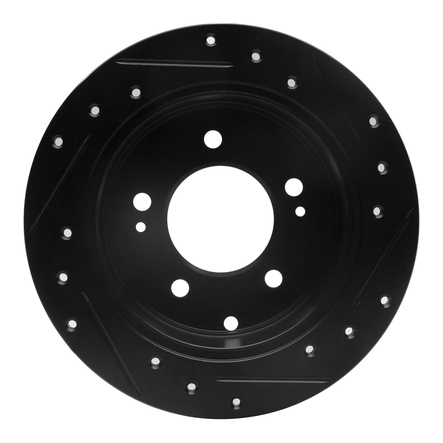 DYN 633-21013L DFC Brake Rotor - Drilled and Slotted - Black - Image 2