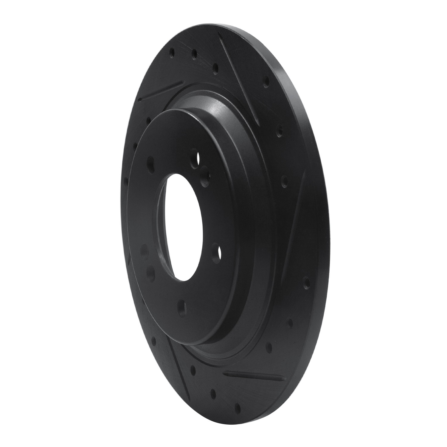 DYN 633-21014R DFC Brake Rotor - Drilled and Slotted - Black