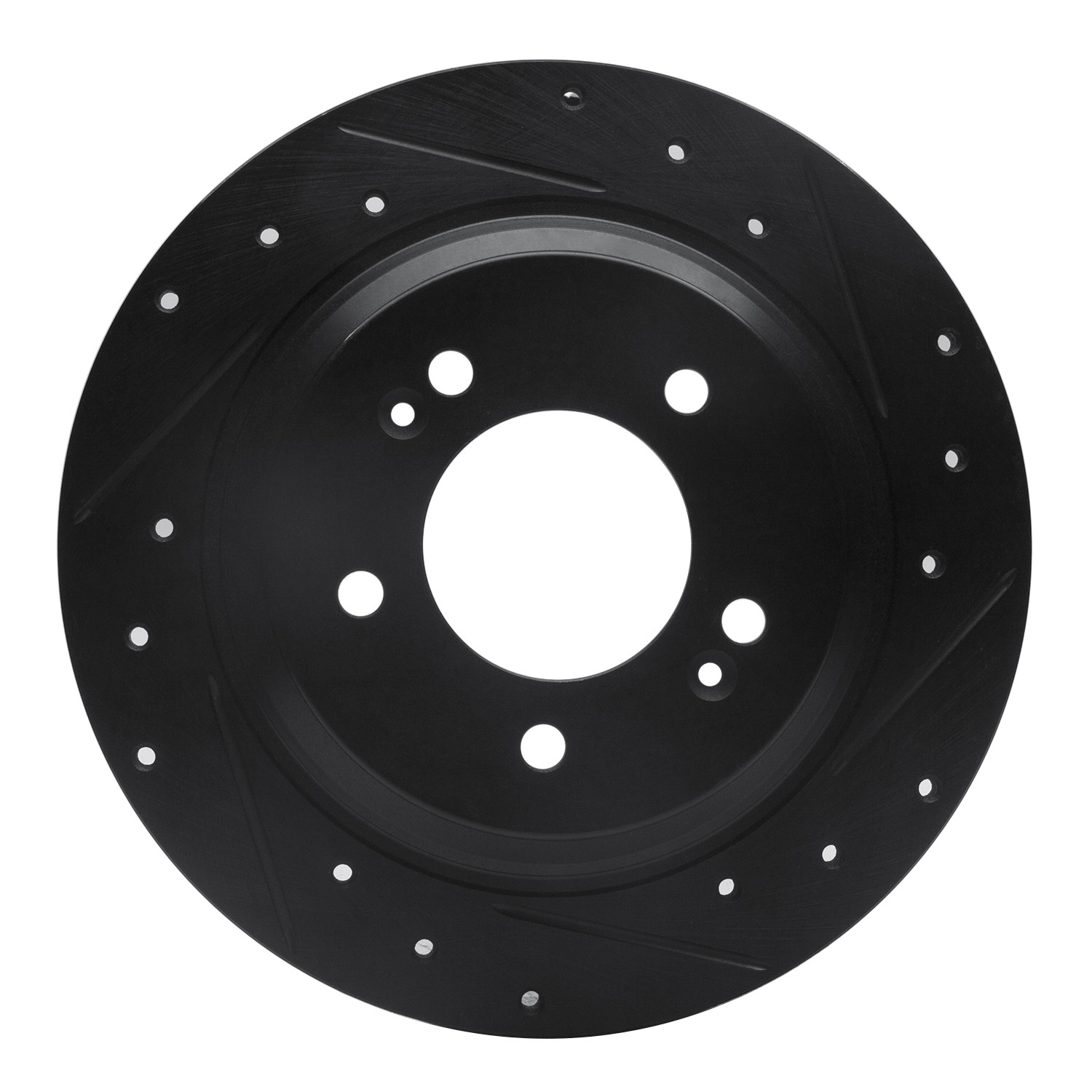 DYN 633-21014R DFC Brake Rotor - Drilled and Slotted - Black - Image 3