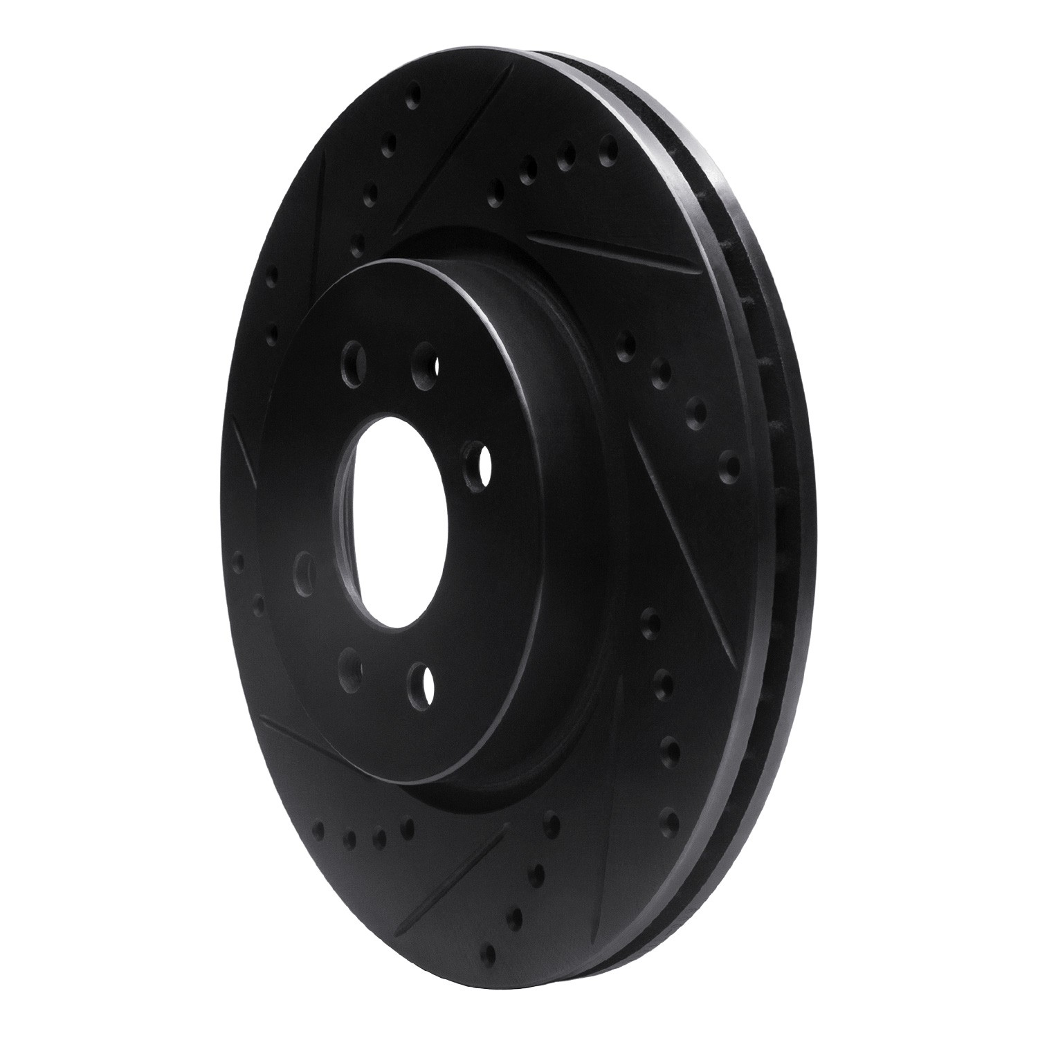 DYN 633-21015L DFC Brake Rotor - Drilled and Slotted - Black