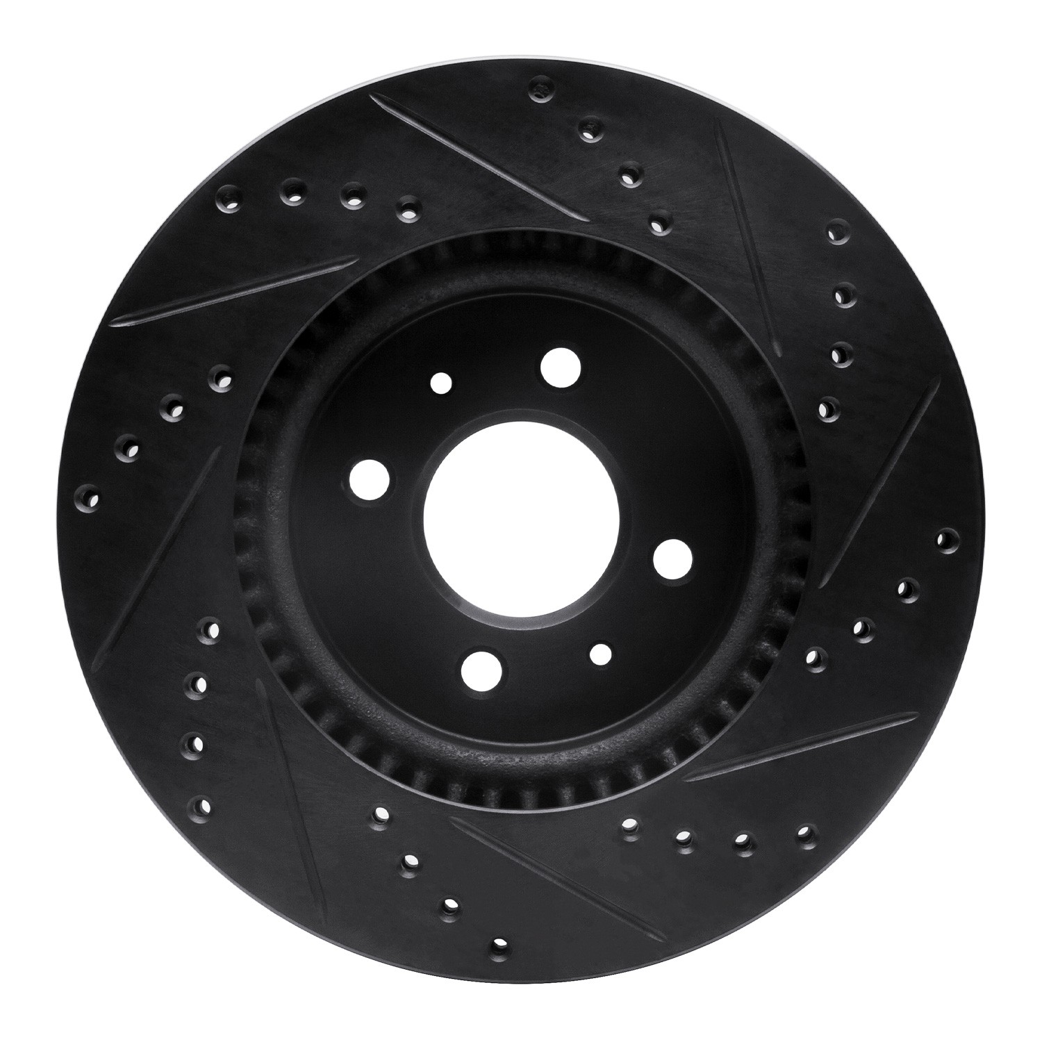 DYN 633-21015L DFC Brake Rotor - Drilled and Slotted - Black - Image 2