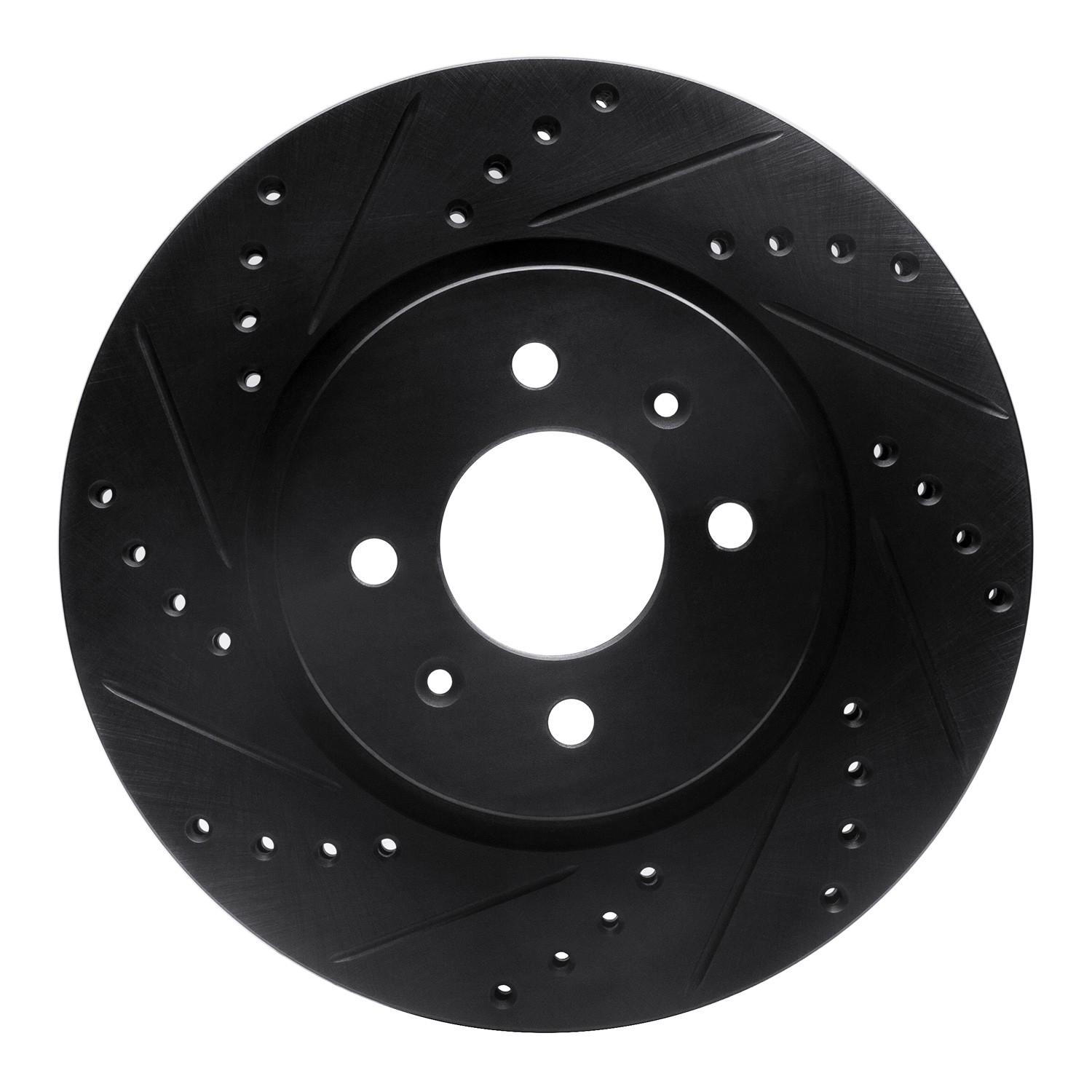 DYN 633-21015L DFC Brake Rotor - Drilled and Slotted - Black - Image 3
