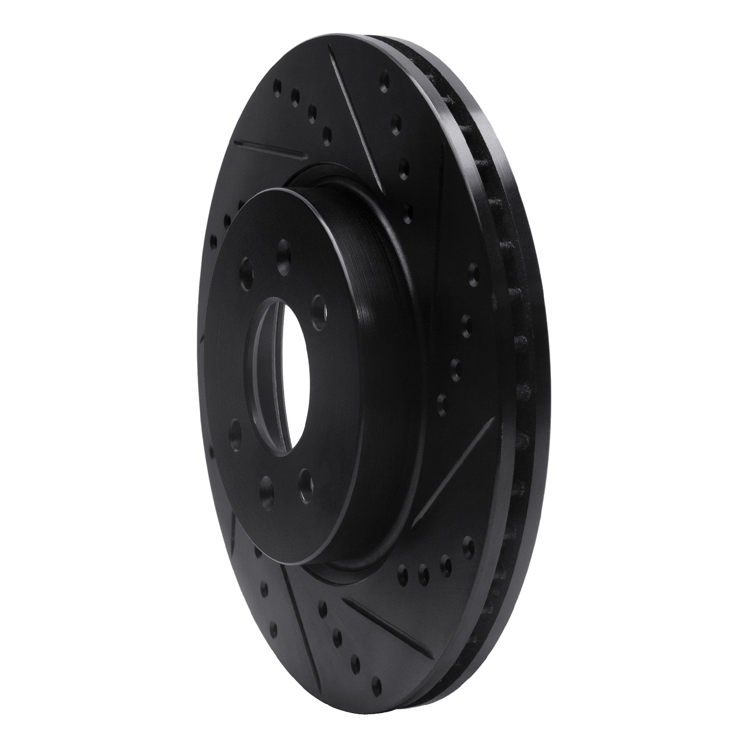 DYN 633-21015R DFC Brake Rotor - Drilled and Slotted - Black