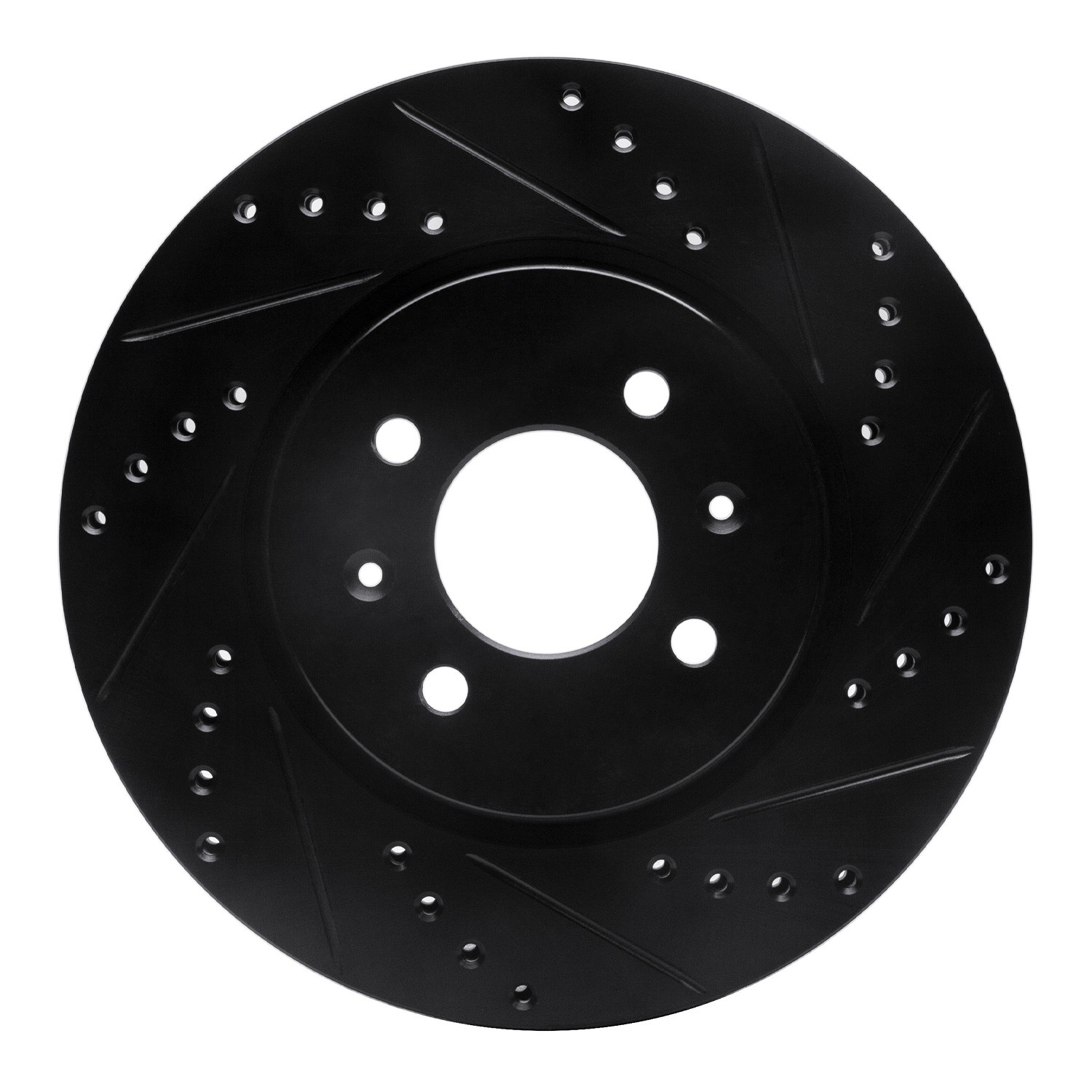 DYN 633-21015R DFC Brake Rotor - Drilled and Slotted - Black - Image 3