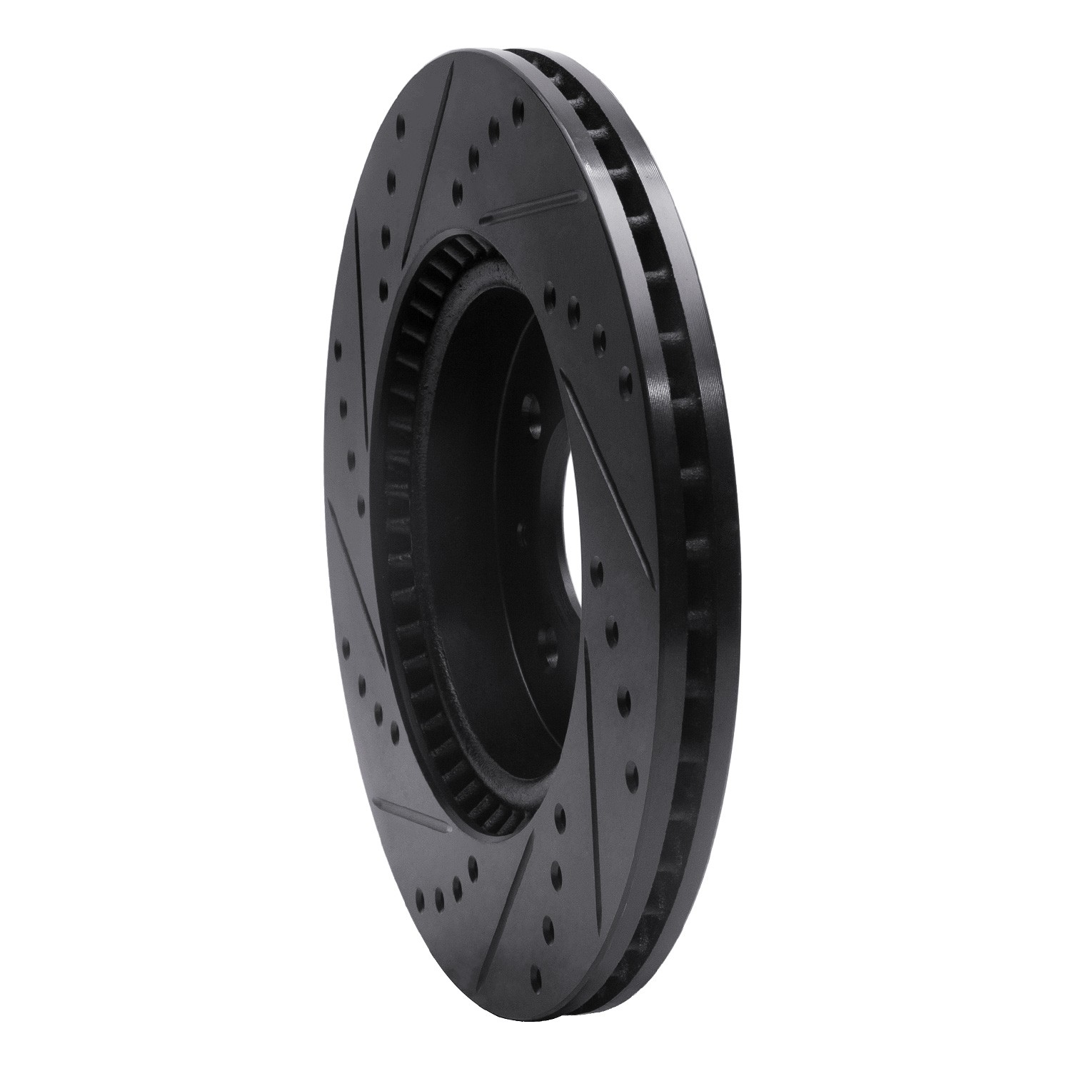 DYN 633-21015R DFC Brake Rotor - Drilled and Slotted - Black - Image 5