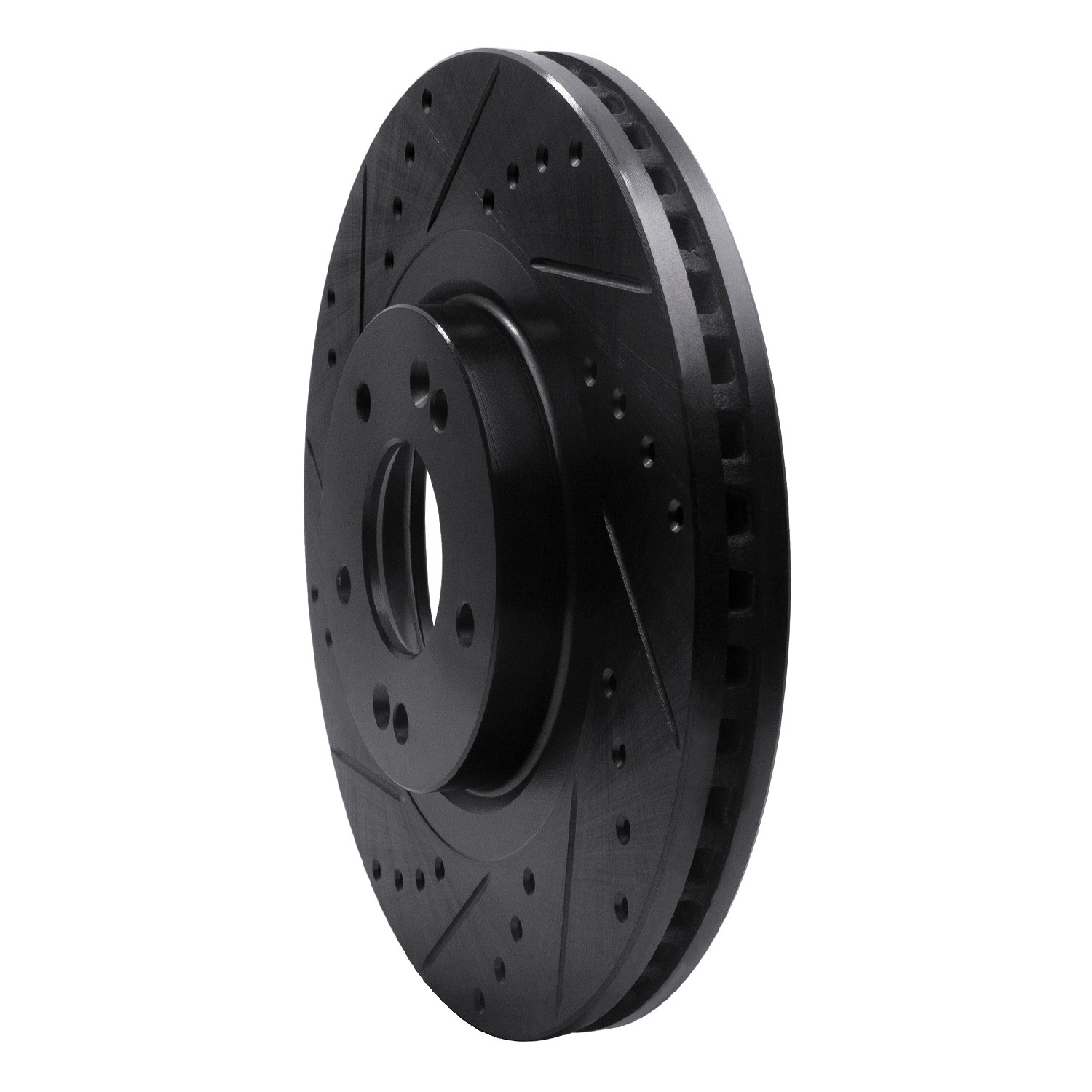 DYN 633-21030L DFC Brake Rotor - Drilled and Slotted - Black