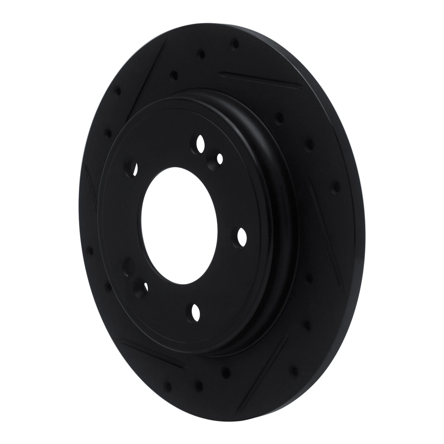 DYN 633-21034L DFC Brake Rotor - Drilled and Slotted - Black