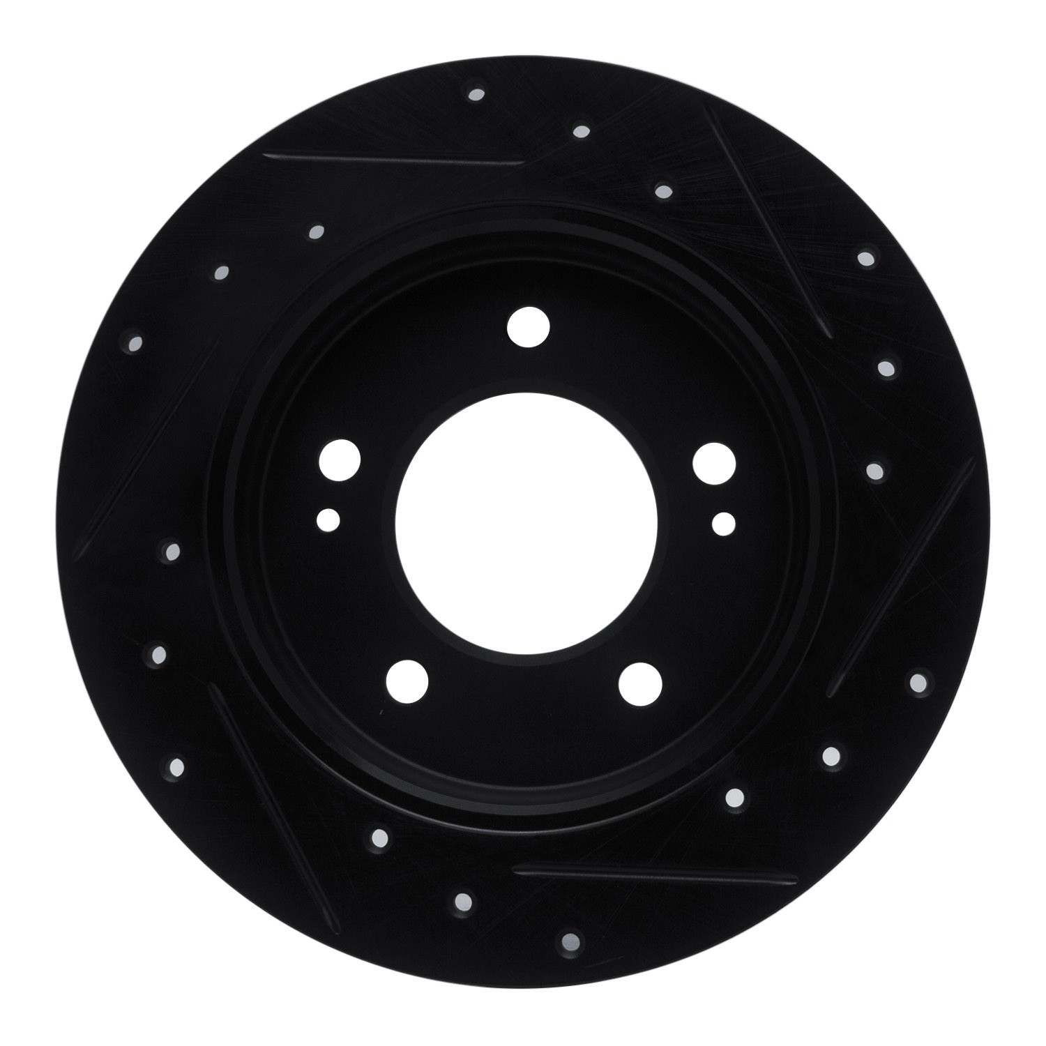 DYN 633-21034L DFC Brake Rotor - Drilled and Slotted - Black - Image 2