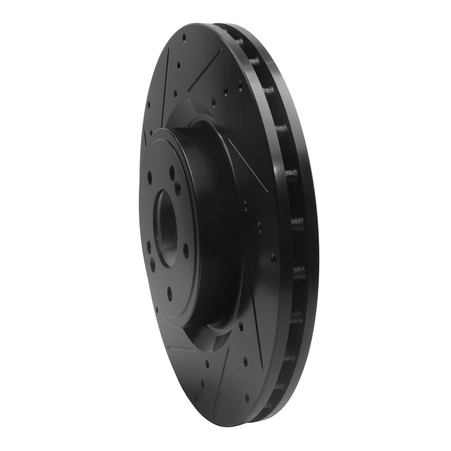 DYN 633-21038L DFC Brake Rotor - Drilled and Slotted - Black