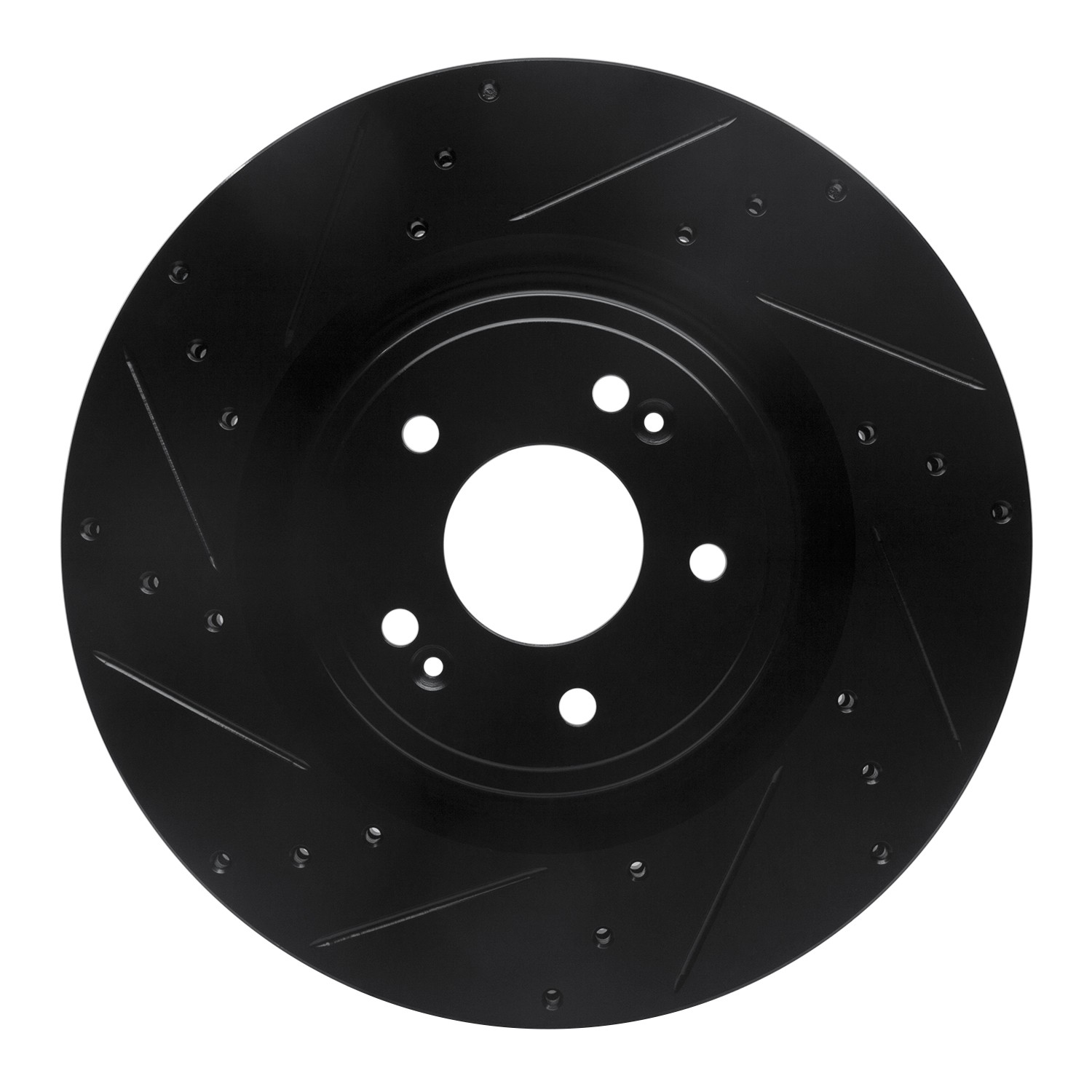 DYN 633-21038L DFC Brake Rotor - Drilled and Slotted - Black - Image 3