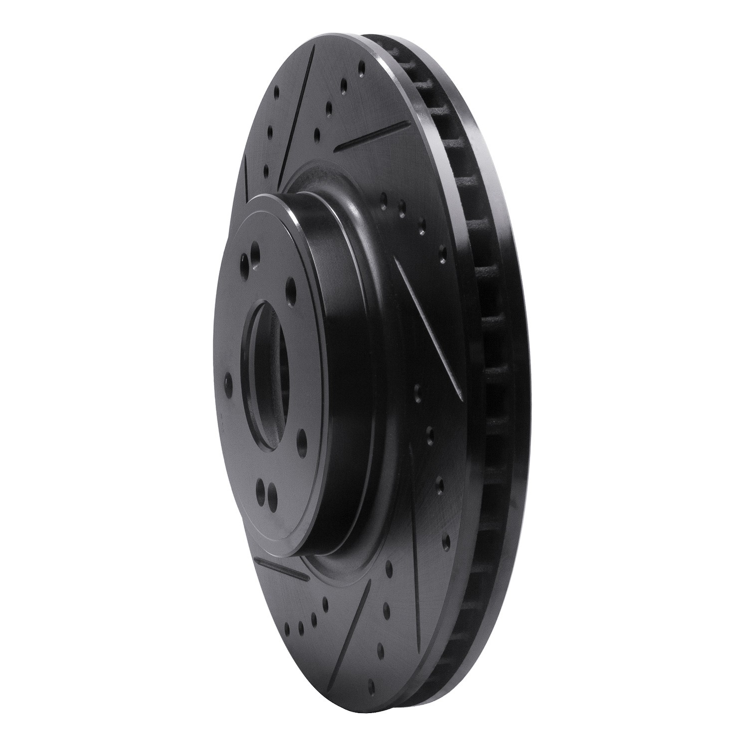 DYN 633-21040L DFC Brake Rotor - Drilled and Slotted - Black