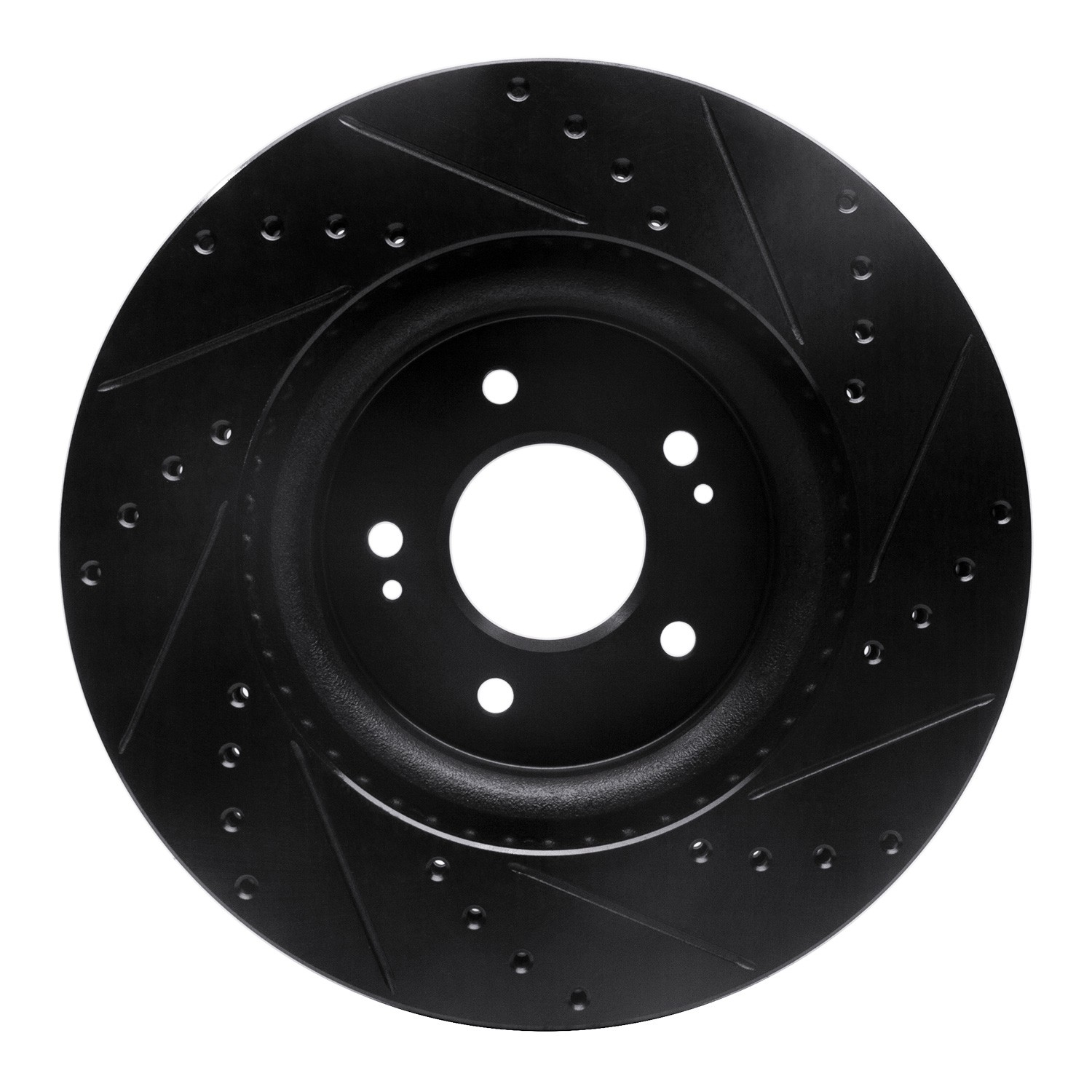 DYN 633-21040L DFC Brake Rotor - Drilled and Slotted - Black - Image 2