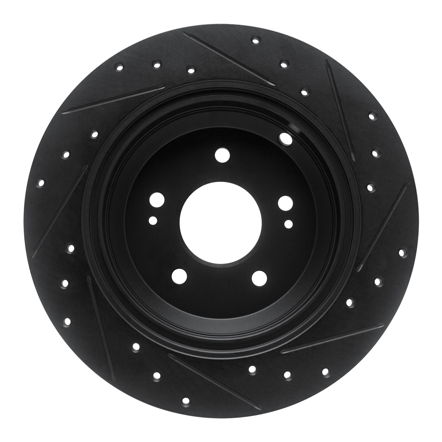 DYN 633-21041L DFC Brake Rotor - Drilled and Slotted - Black - Image 2