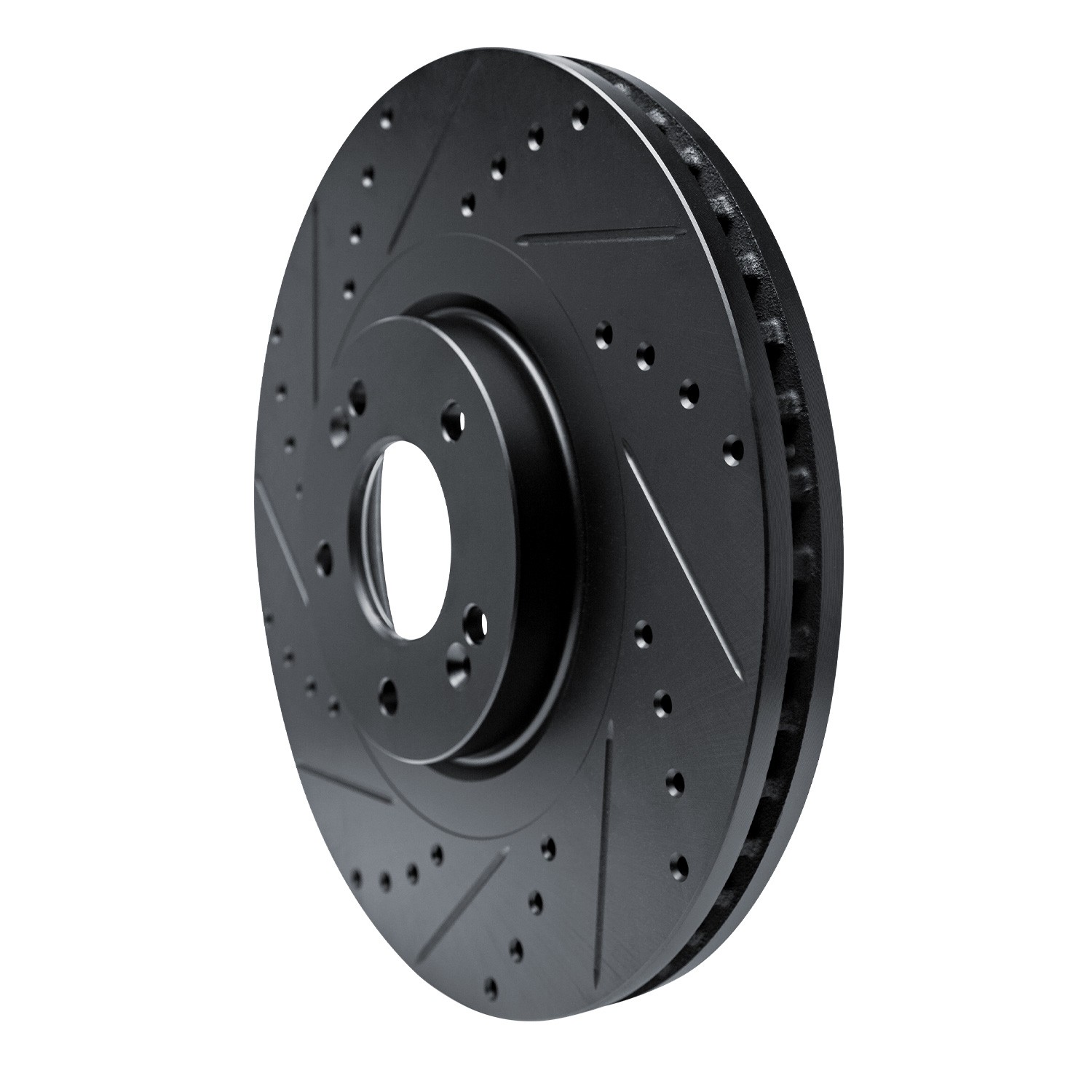 DYN 633-21044L DFC Brake Rotor - Drilled and Slotted - Black