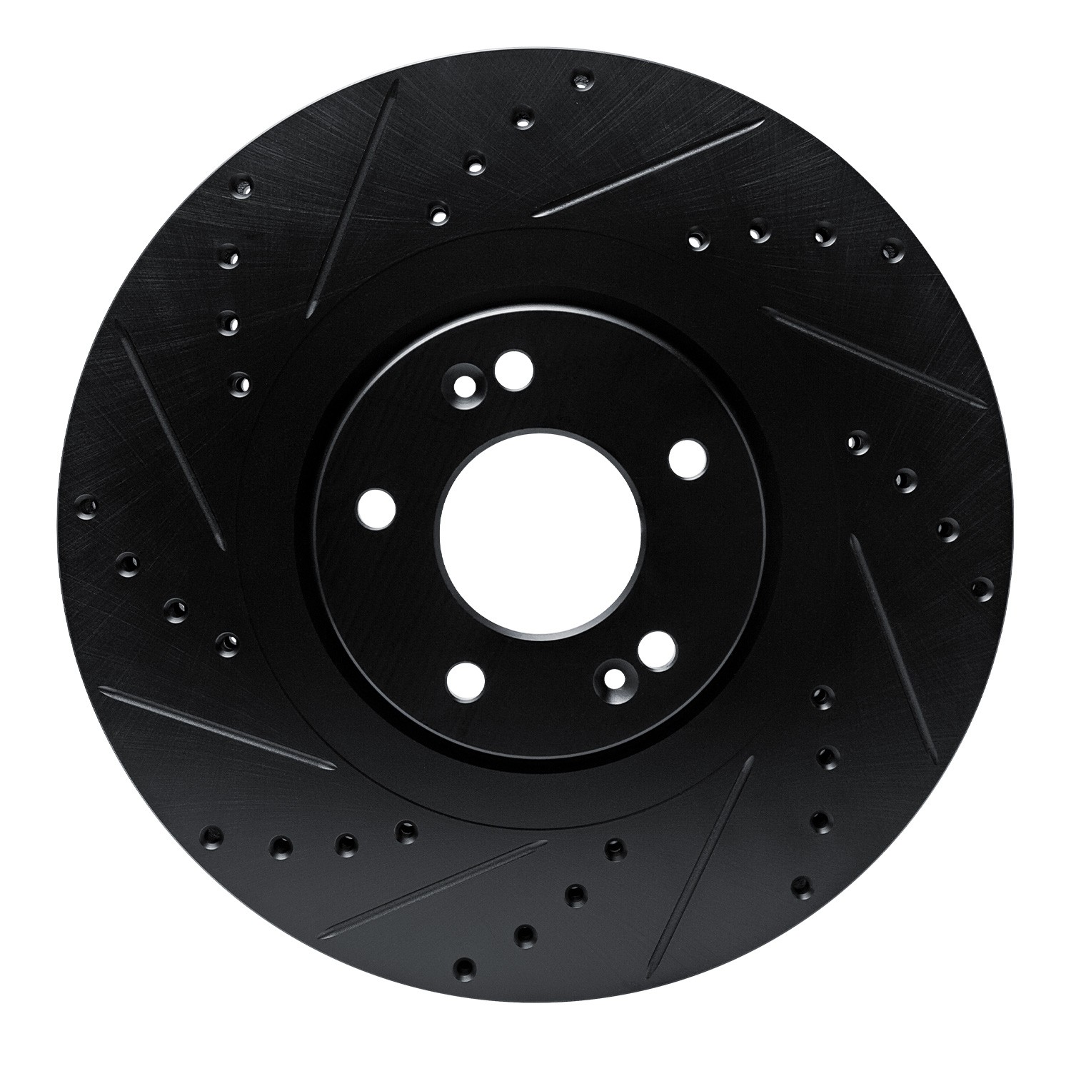 DYN 633-21044L DFC Brake Rotor - Drilled and Slotted - Black - Image 3
