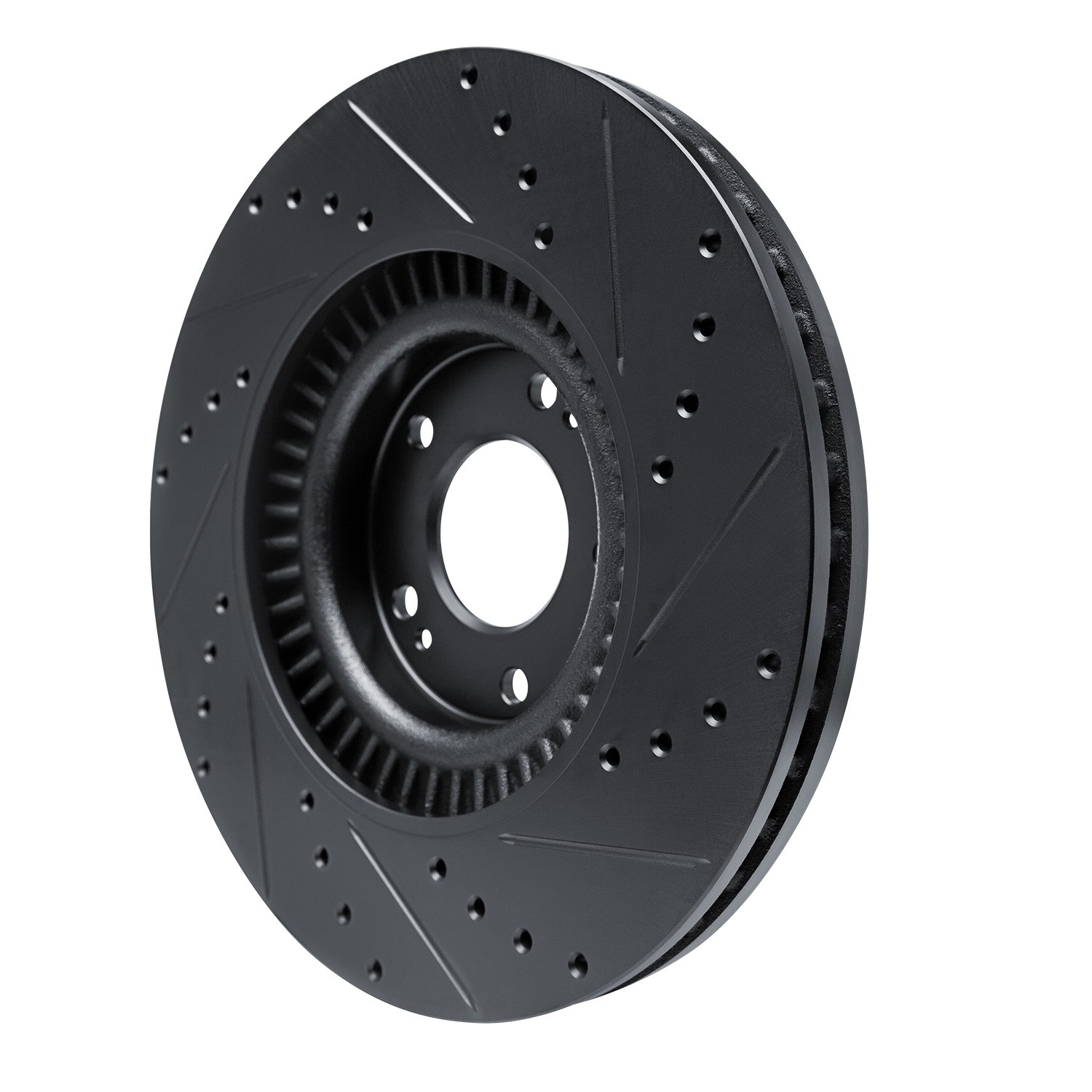 DYN 633-21044L DFC Brake Rotor - Drilled and Slotted - Black - Image 5