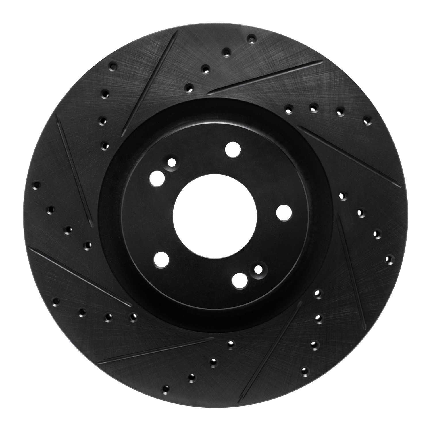 DYN 633-21046L DFC Brake Rotor - Drilled and Slotted - Black