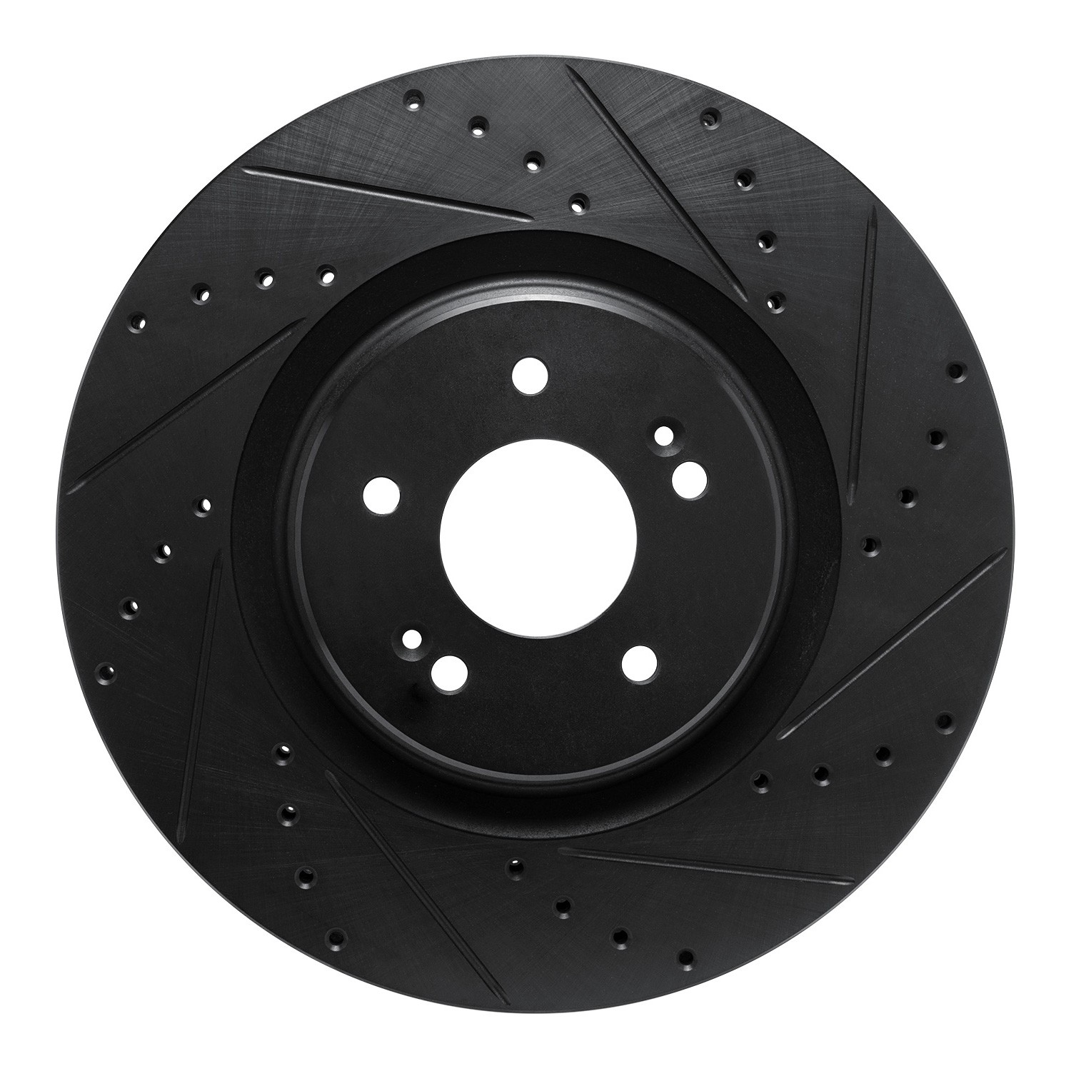 DYN 633-21048R DFC Brake Rotor - Drilled and Slotted - Black
