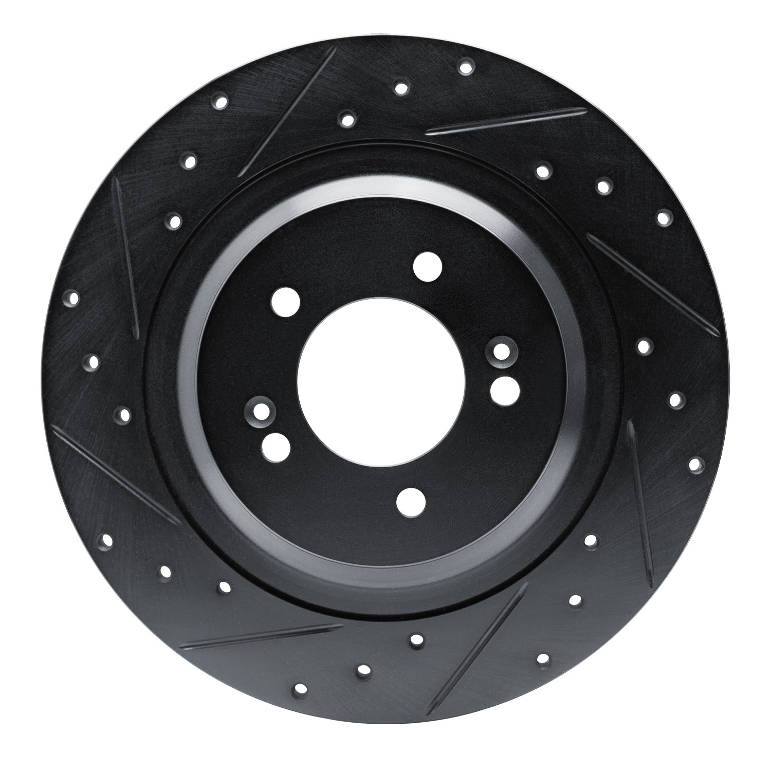 DYN 633-21049L DFC Brake Rotor - Drilled and Slotted - Black