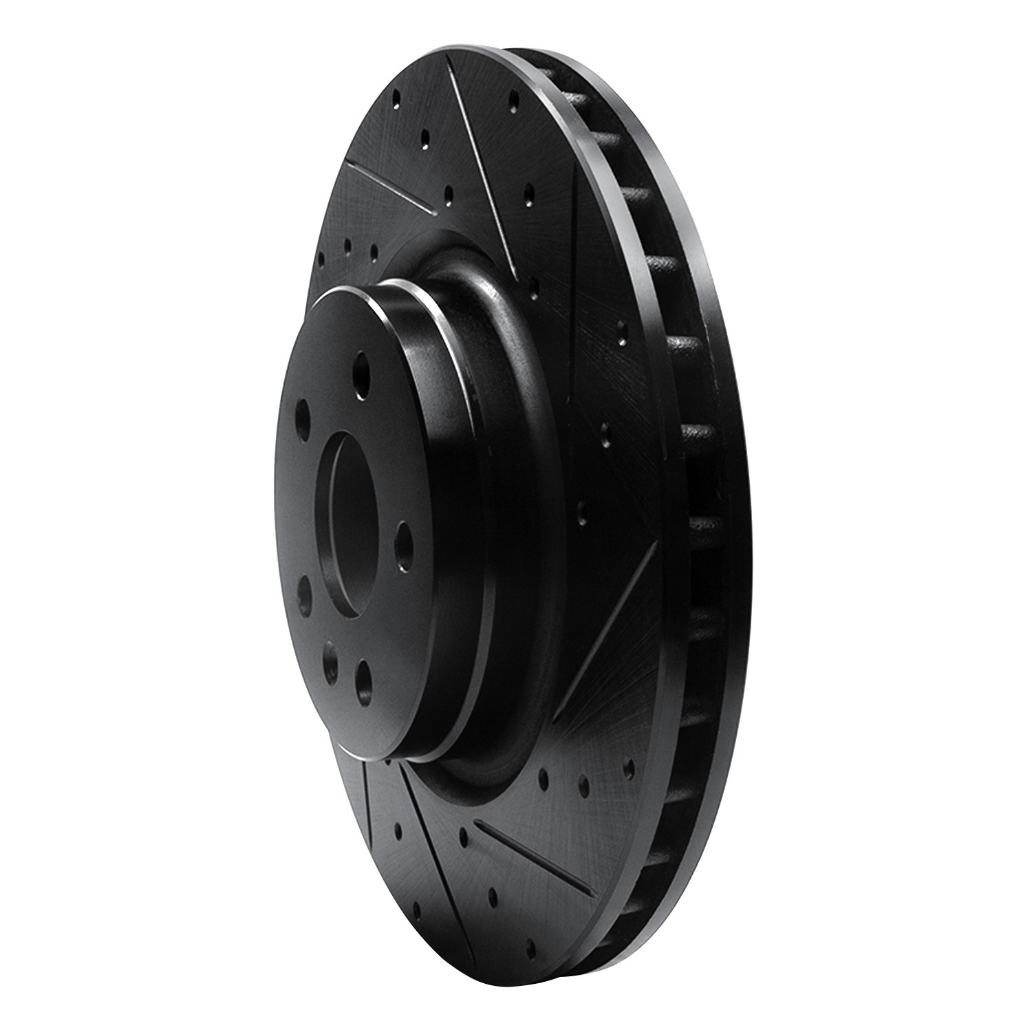 DYN 633-26001R DFC Brake Rotor - Drilled and Slotted - Black