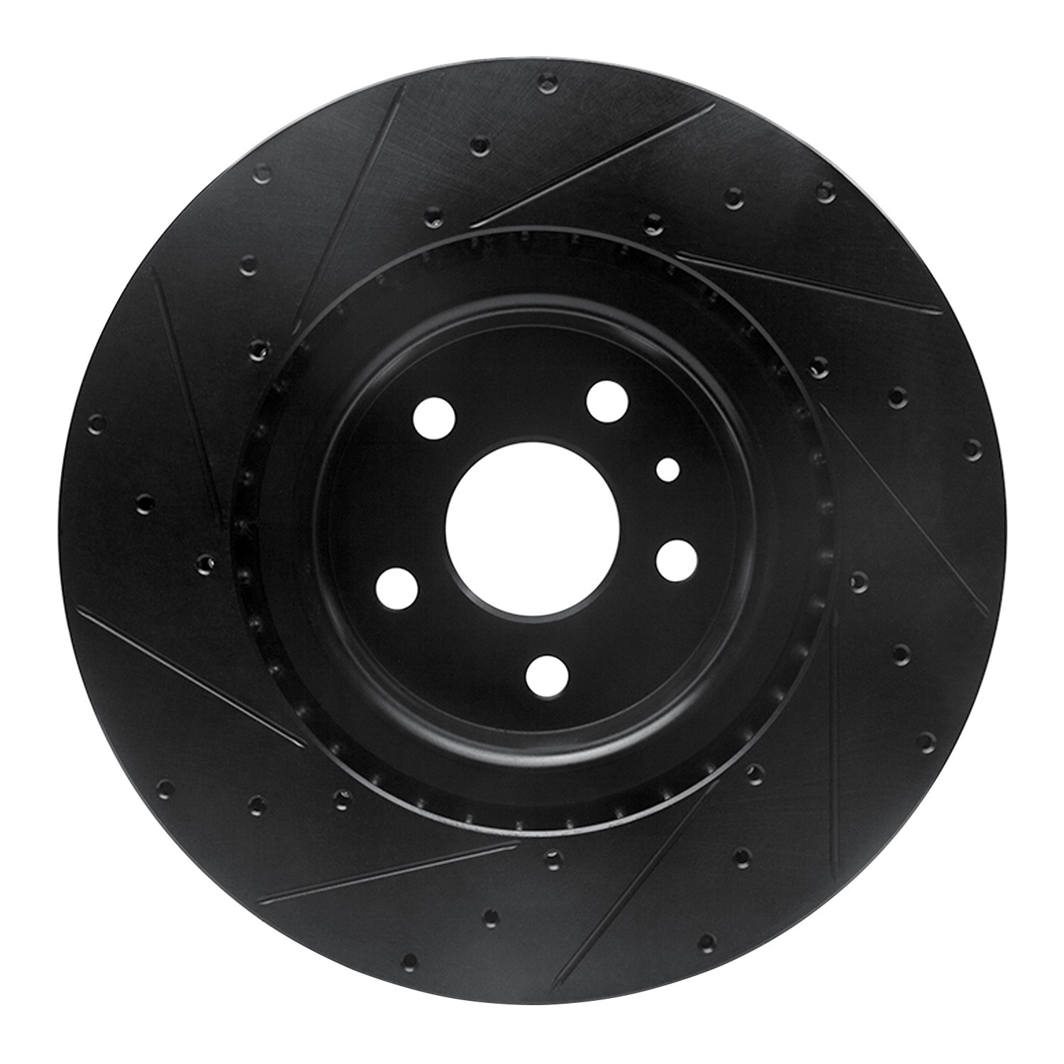 DYN 633-26001R DFC Brake Rotor - Drilled and Slotted - Black - Image 2