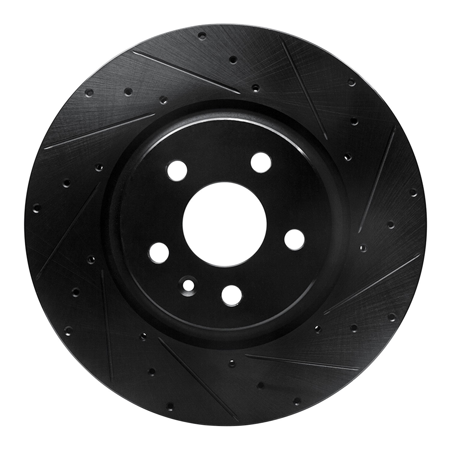 DYN 633-26001R DFC Brake Rotor - Drilled and Slotted - Black - Image 3