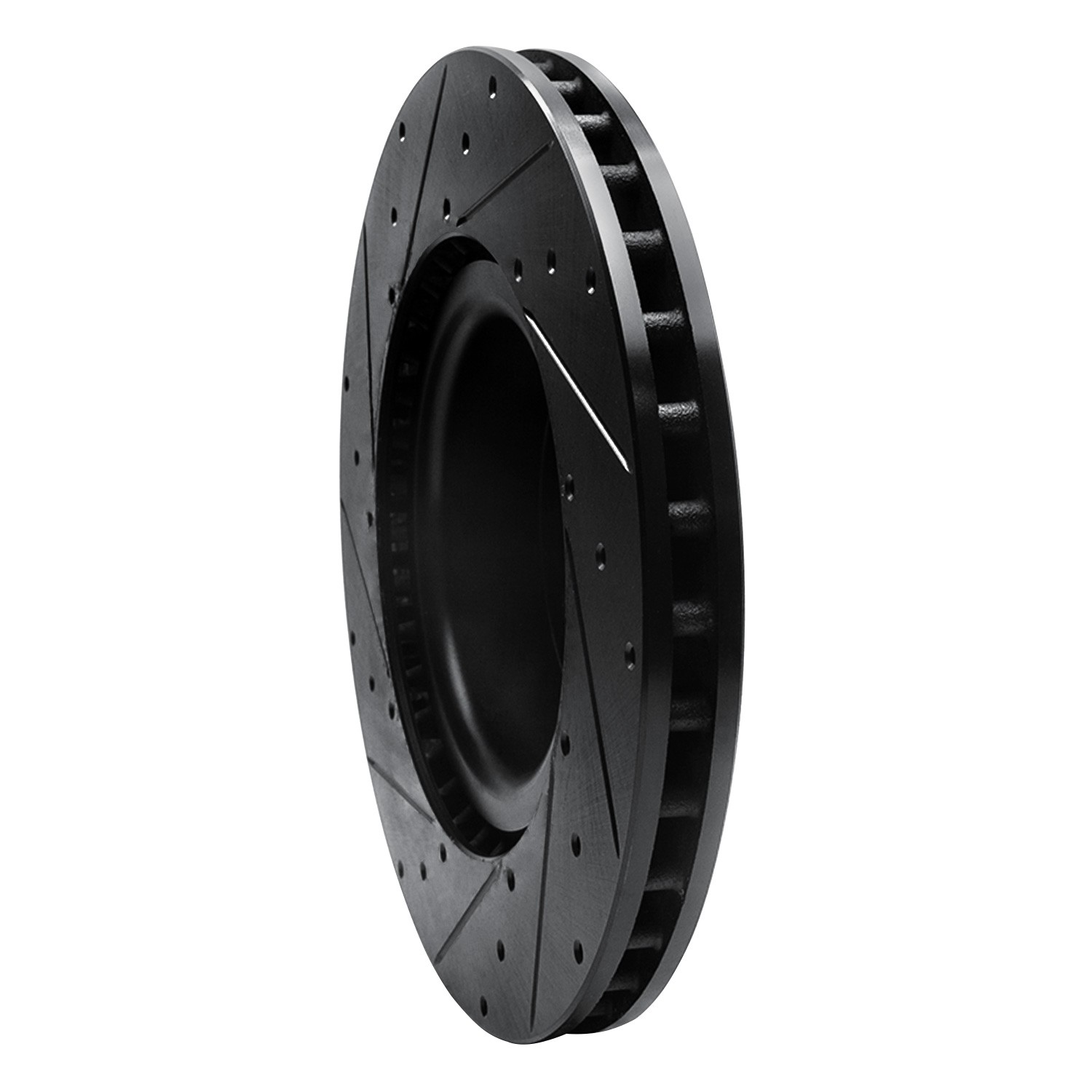 DYN 633-26001R DFC Brake Rotor - Drilled and Slotted - Black - Image 5