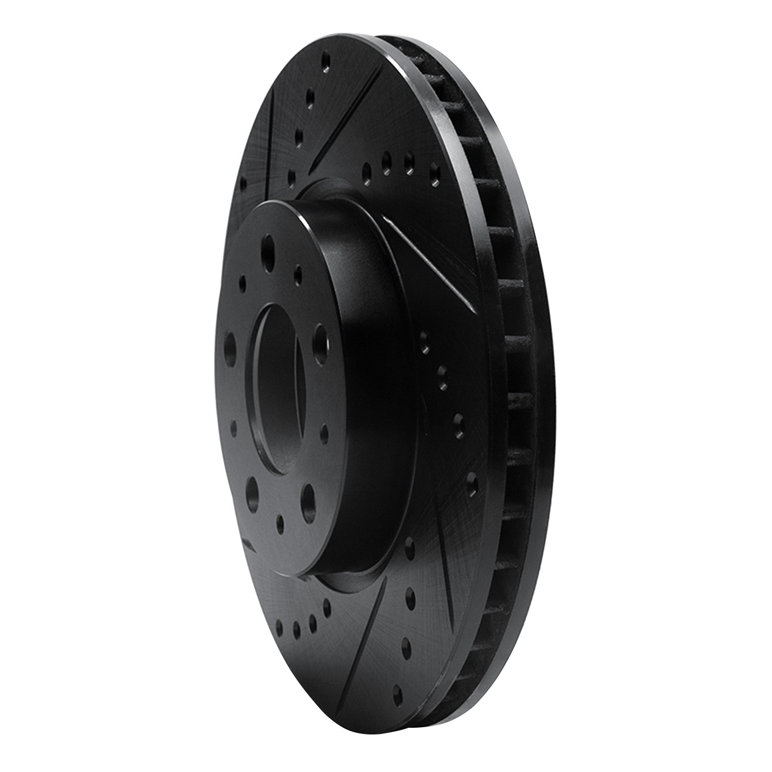 DYN 633-27018L DFC Brake Rotor - Drilled and Slotted - Black