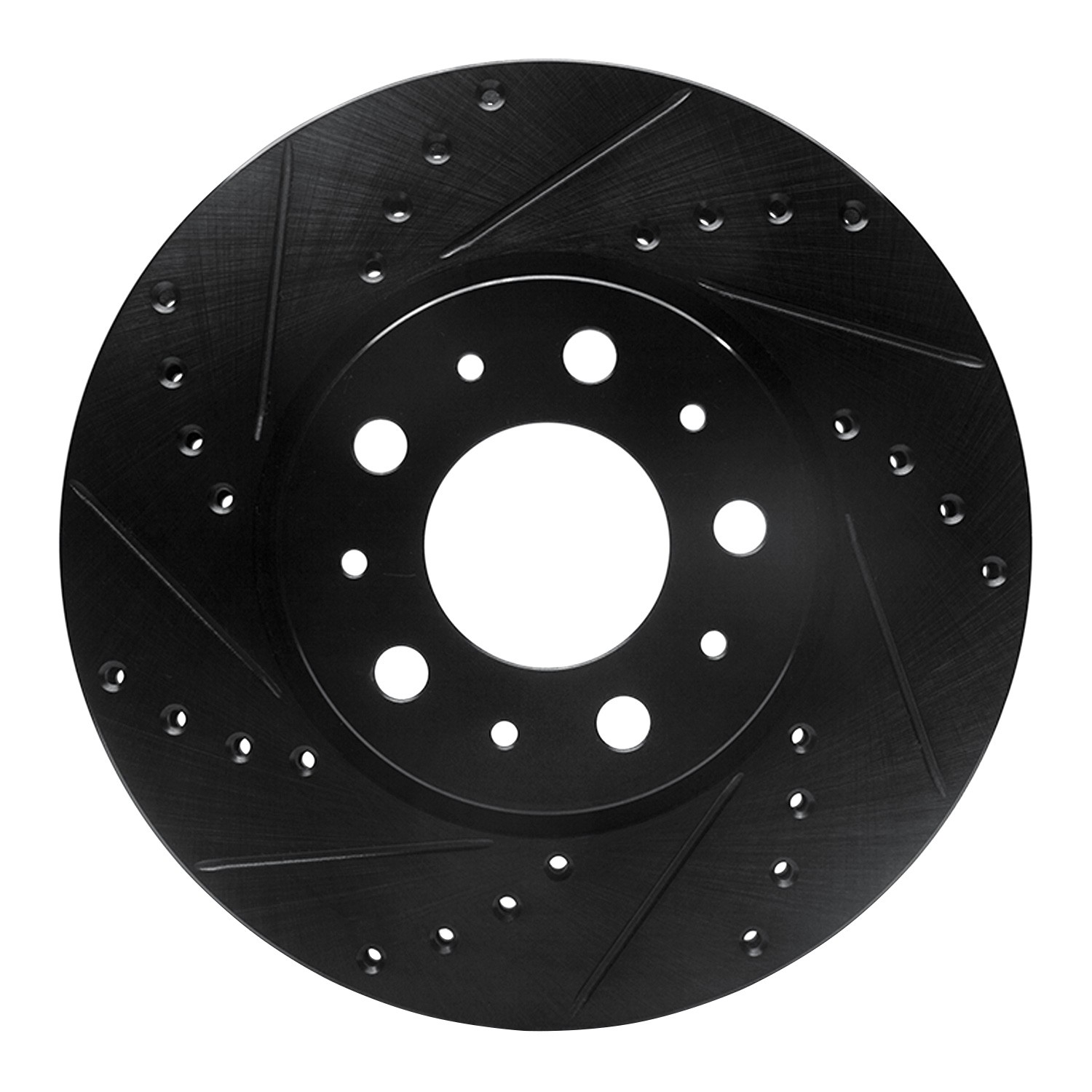 DYN 633-27018L DFC Brake Rotor - Drilled and Slotted - Black - Image 3