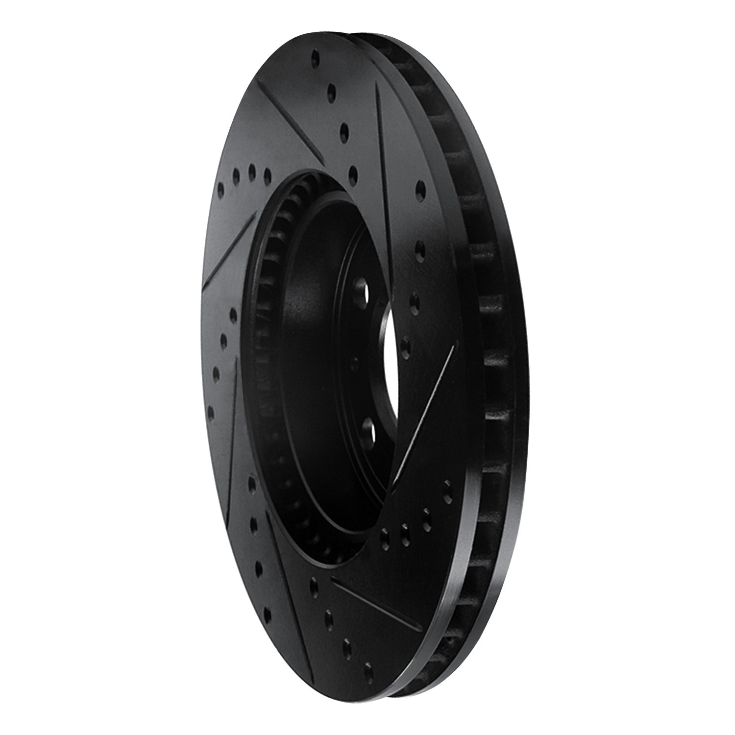 DYN 633-27018L DFC Brake Rotor - Drilled and Slotted - Black - Image 5