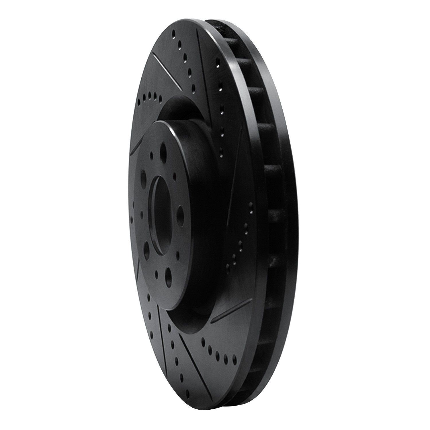 DYN 633-27031R DFC Brake Rotor - Drilled and Slotted - Black