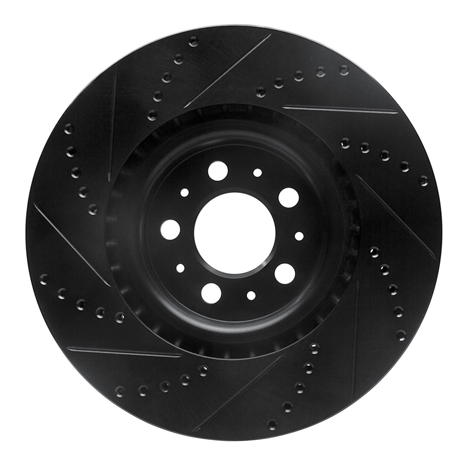 DYN 633-27031R DFC Brake Rotor - Drilled and Slotted - Black - Image 2