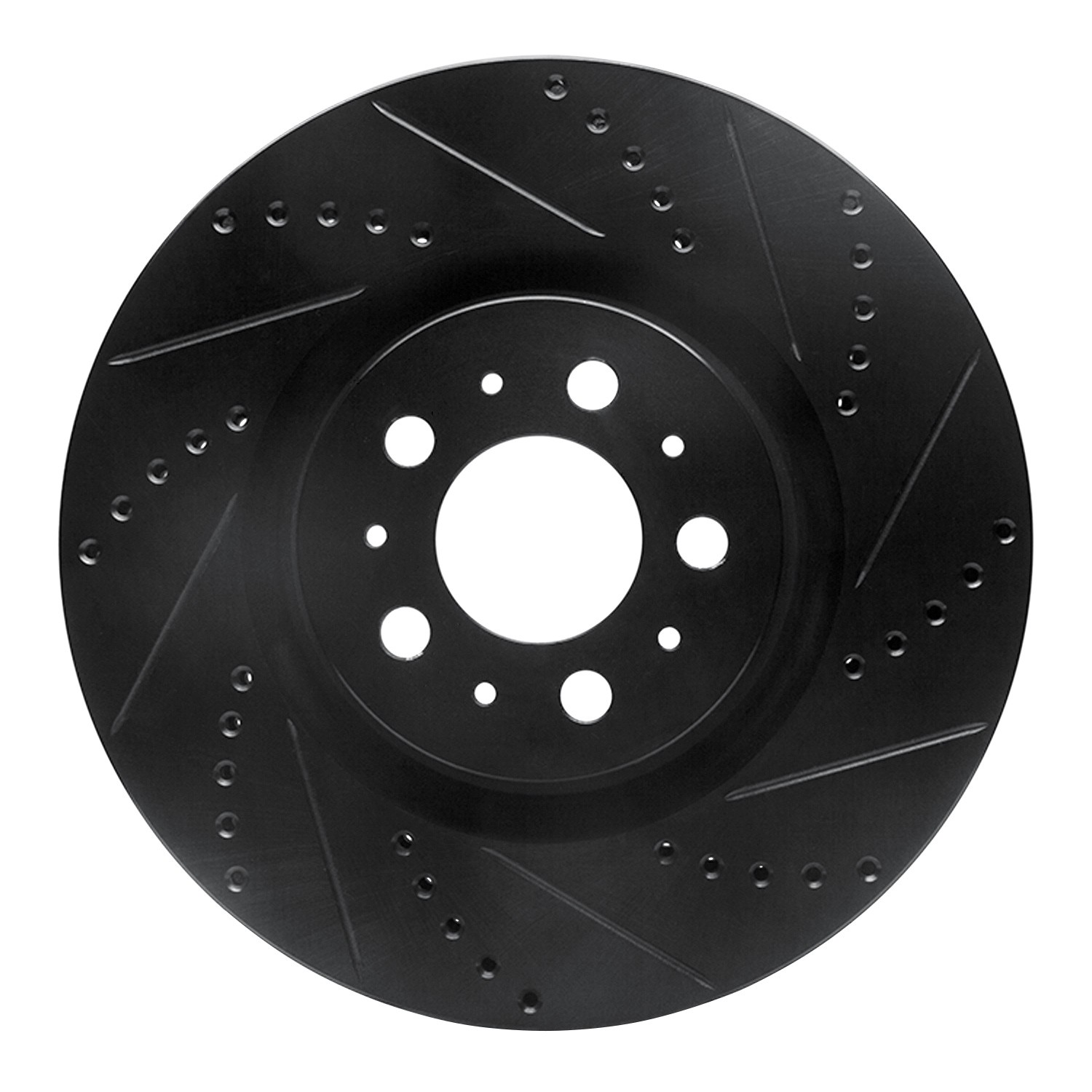DYN 633-27031R DFC Brake Rotor - Drilled and Slotted - Black - Image 3