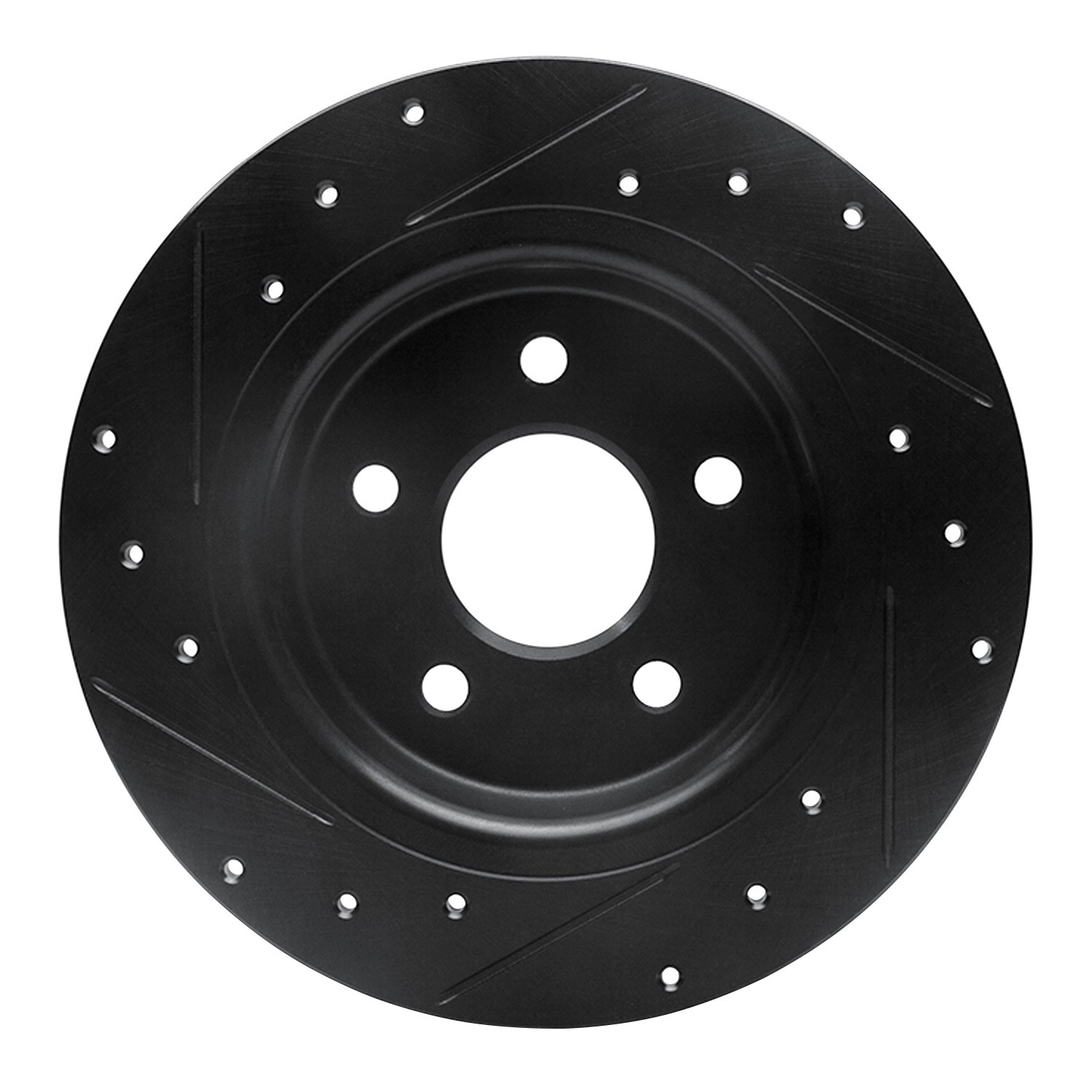 DYN 633-27033R DFC Brake Rotor - Drilled and Slotted - Black - Image 2