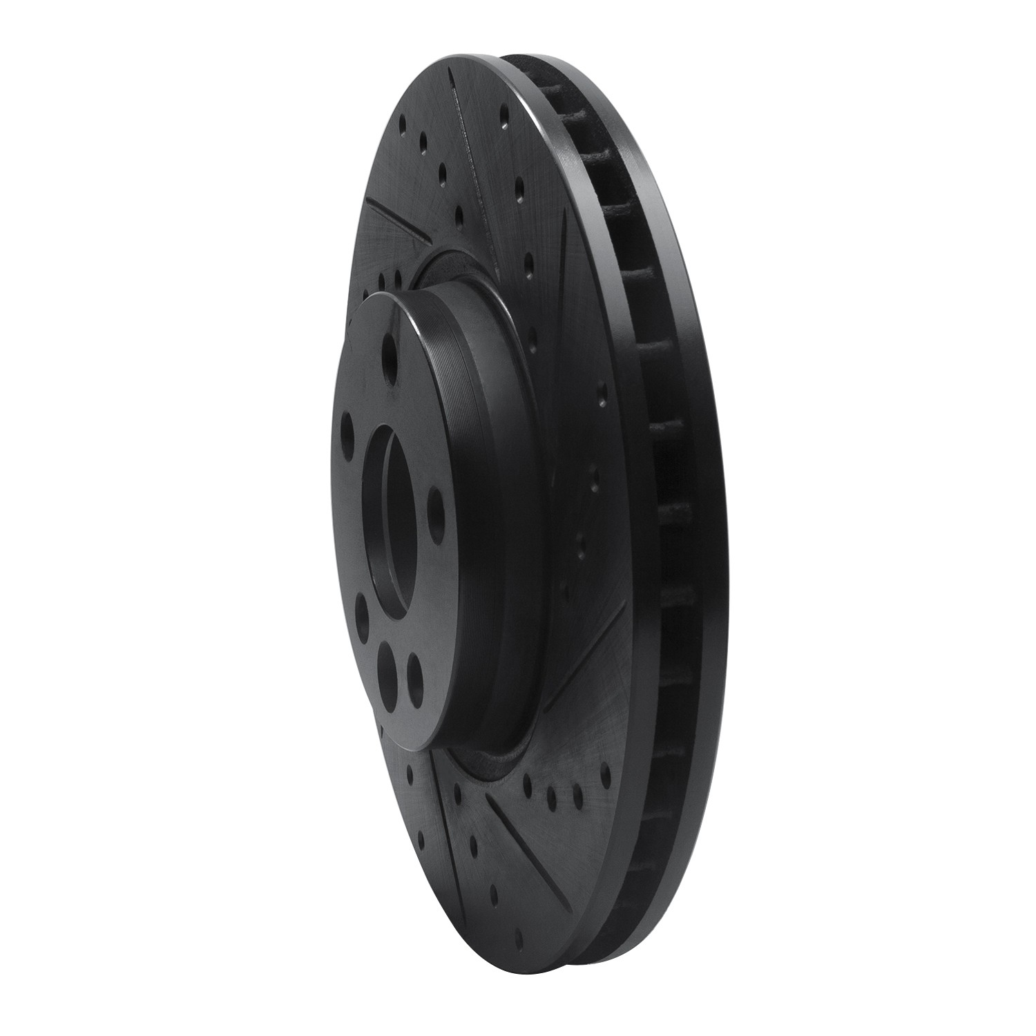 DYN 633-27041R DFC Brake Rotor - Drilled and Slotted - Black