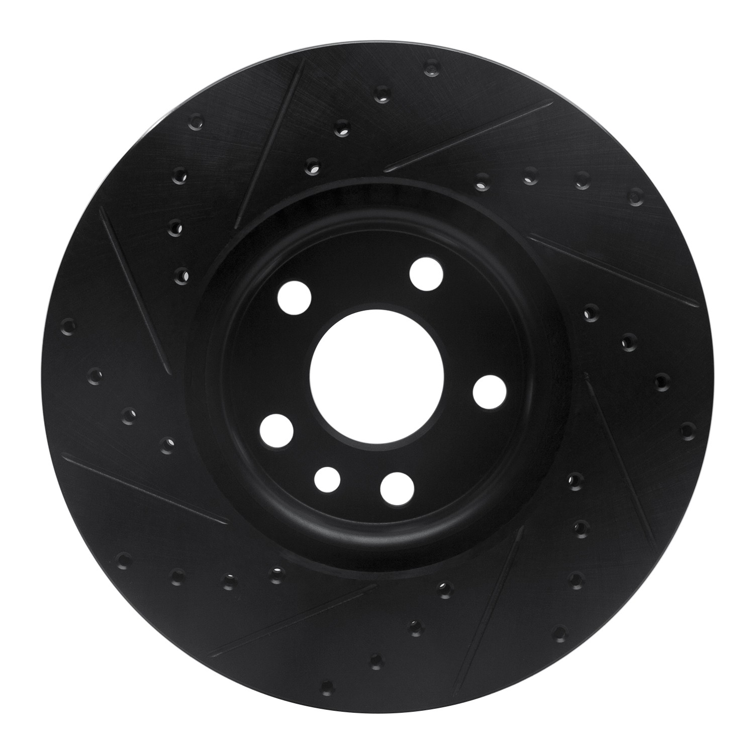 DYN 633-27041R DFC Brake Rotor - Drilled and Slotted - Black - Image 2
