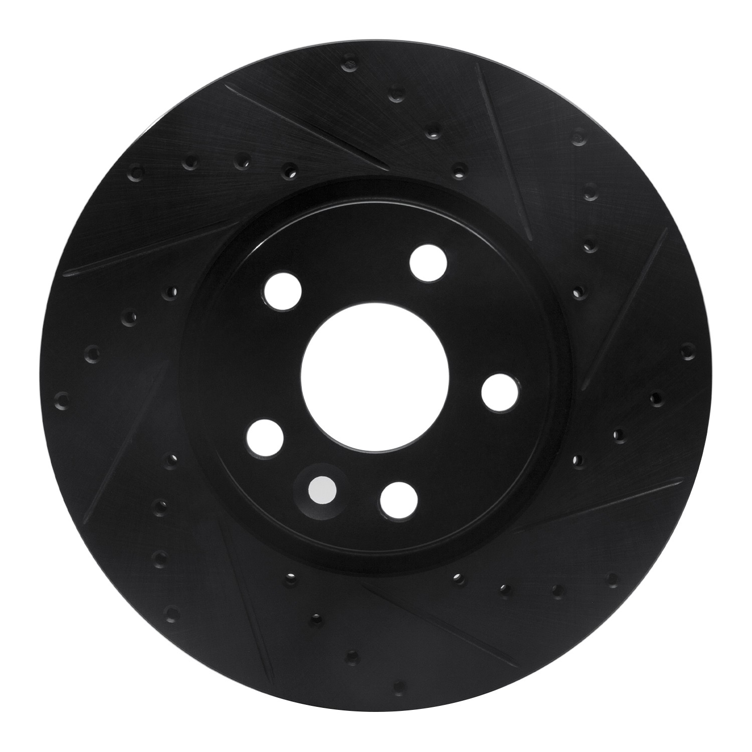 DYN 633-27041R DFC Brake Rotor - Drilled and Slotted - Black - Image 3