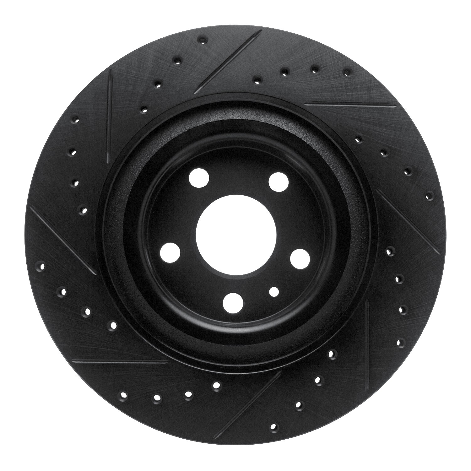 DYN 633-27052R DFC Brake Rotor - Drilled and Slotted - Black - Image 2