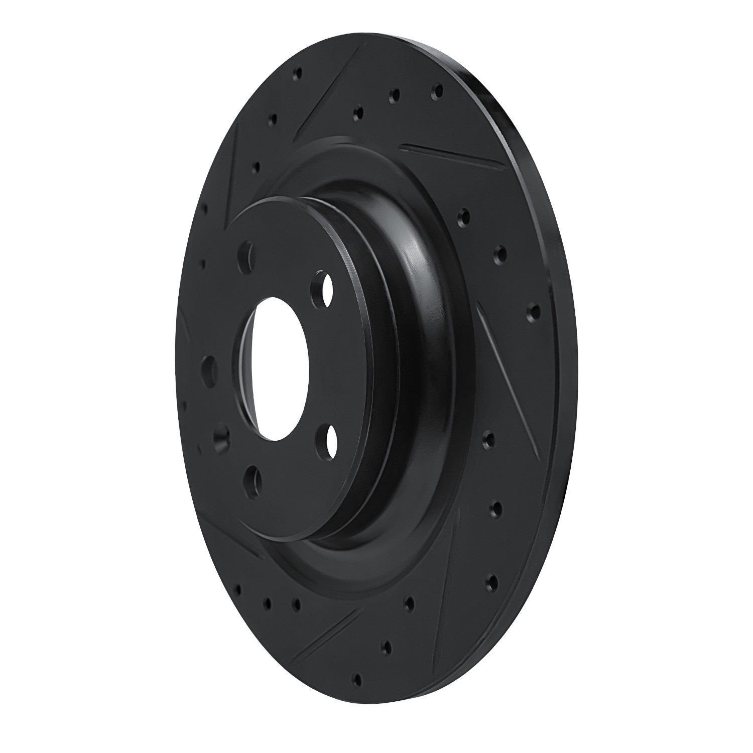DYN 633-27058L DFC Brake Rotor - Drilled and Slotted - Black