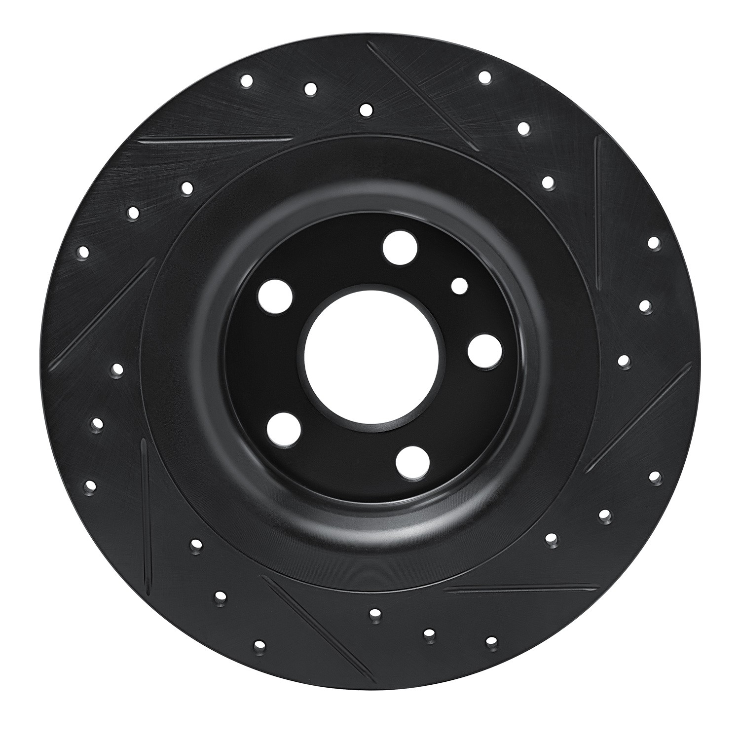 DYN 633-27058L DFC Brake Rotor - Drilled and Slotted - Black - Image 2
