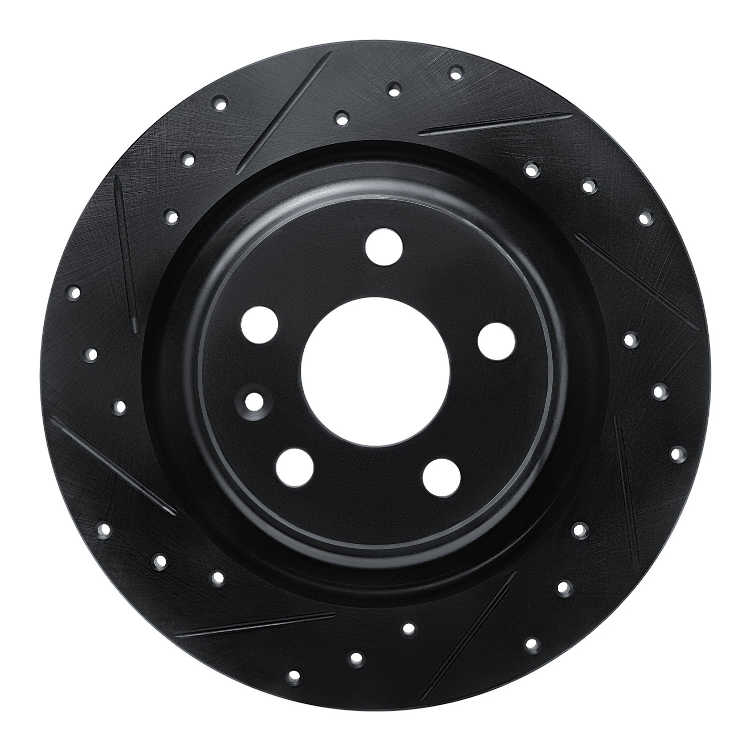 DYN 633-27058L DFC Brake Rotor - Drilled and Slotted - Black - Image 3