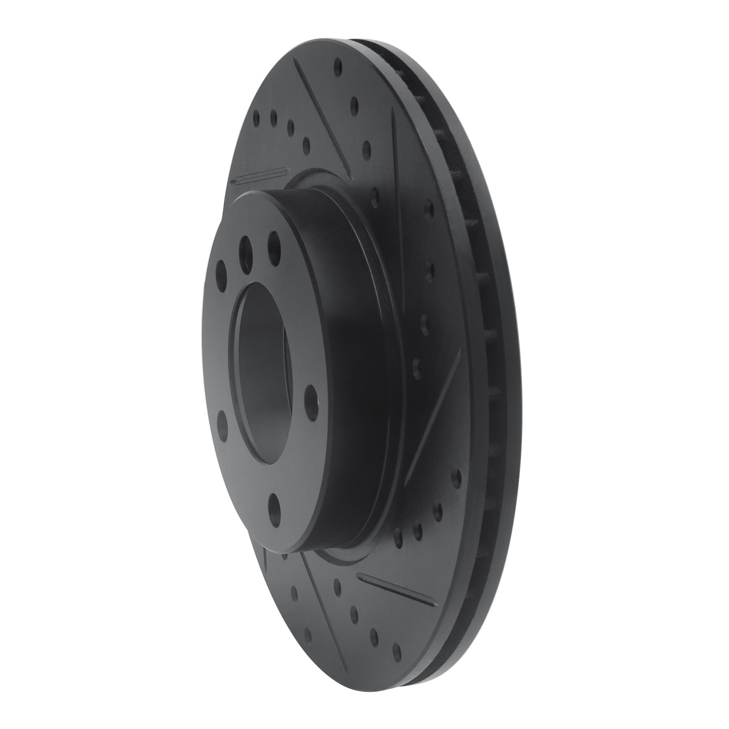 DYN 633-31027R DFC Brake Rotor - Drilled and Slotted - Black