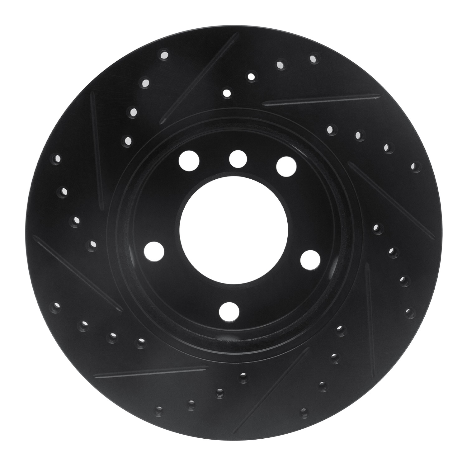 DYN 633-31027R DFC Brake Rotor - Drilled and Slotted - Black - Image 2
