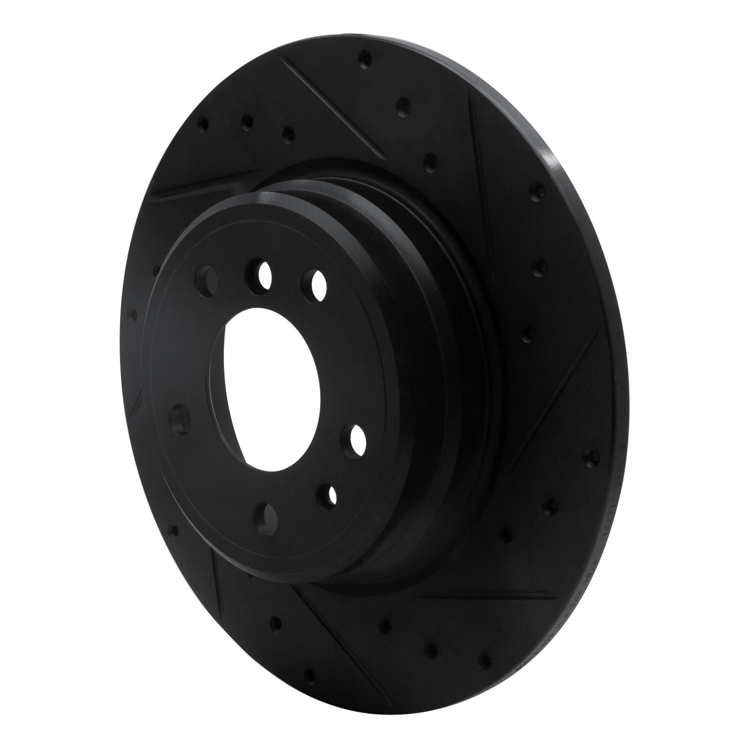 DYN 633-31030R DFC Brake Rotor - Drilled and Slotted - Black