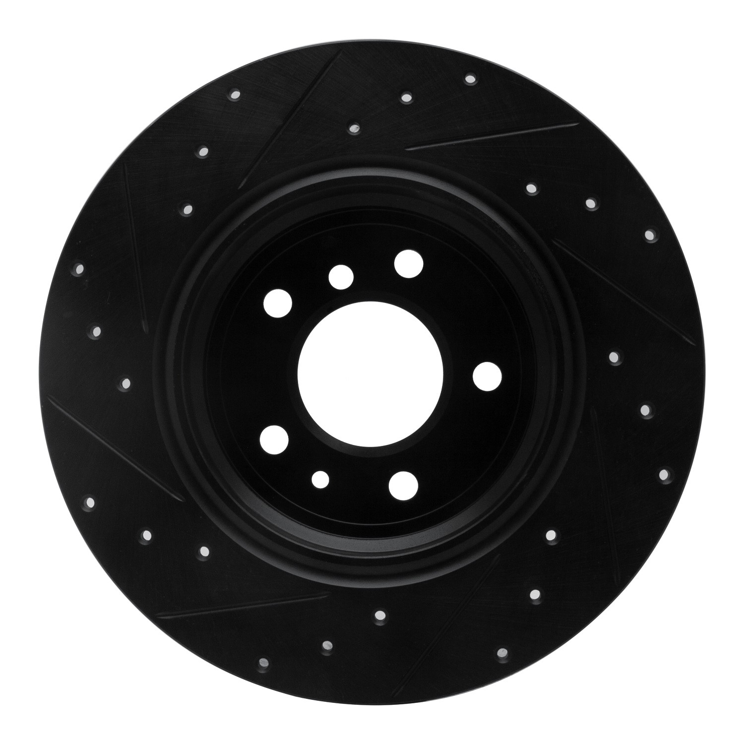 DYN 633-31030R DFC Brake Rotor - Drilled and Slotted - Black - Image 2