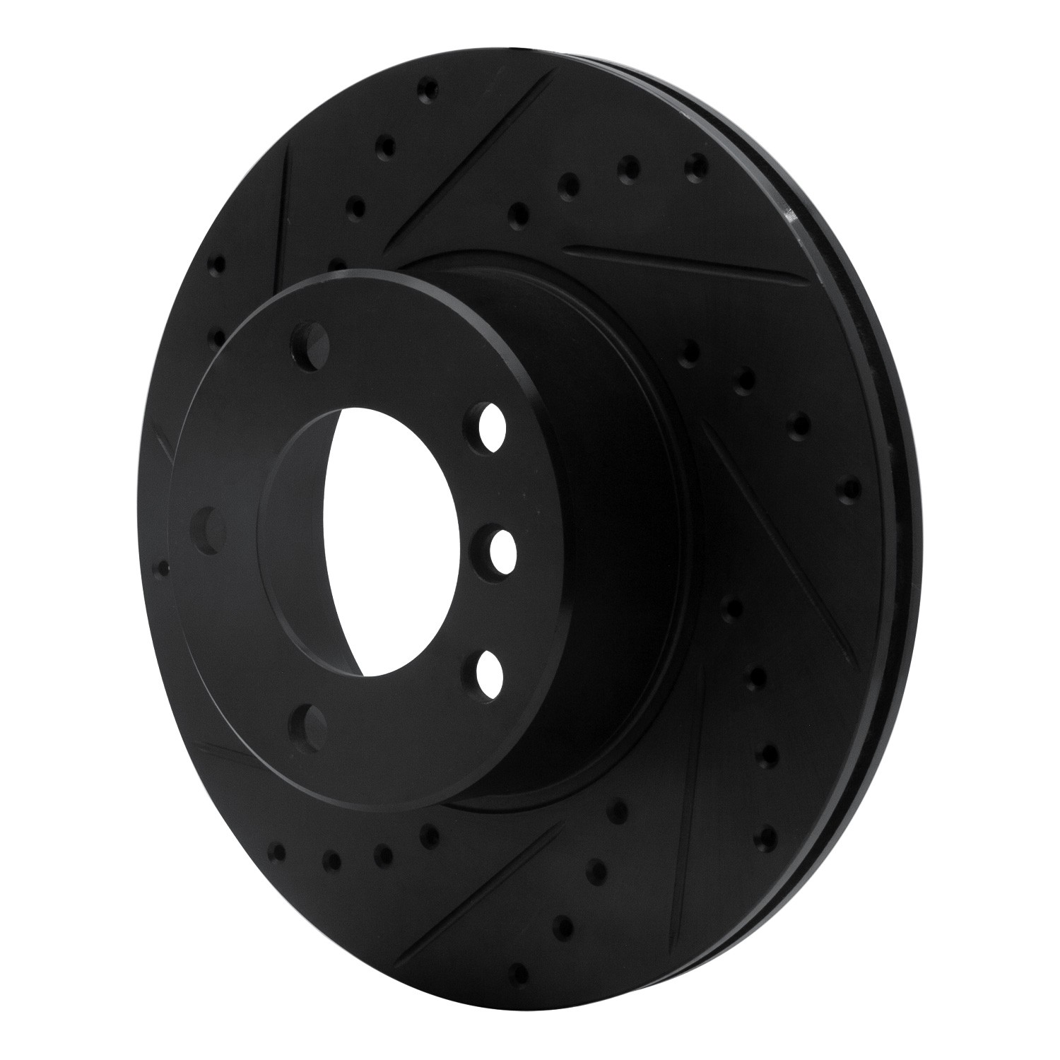 DYN 633-31043L DFC Brake Rotor - Drilled and Slotted - Black