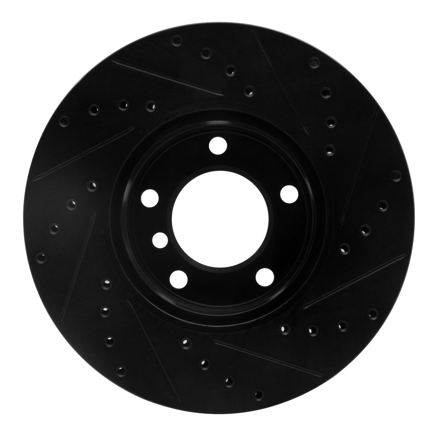 DYN 633-31043L DFC Brake Rotor - Drilled and Slotted - Black - Image 2
