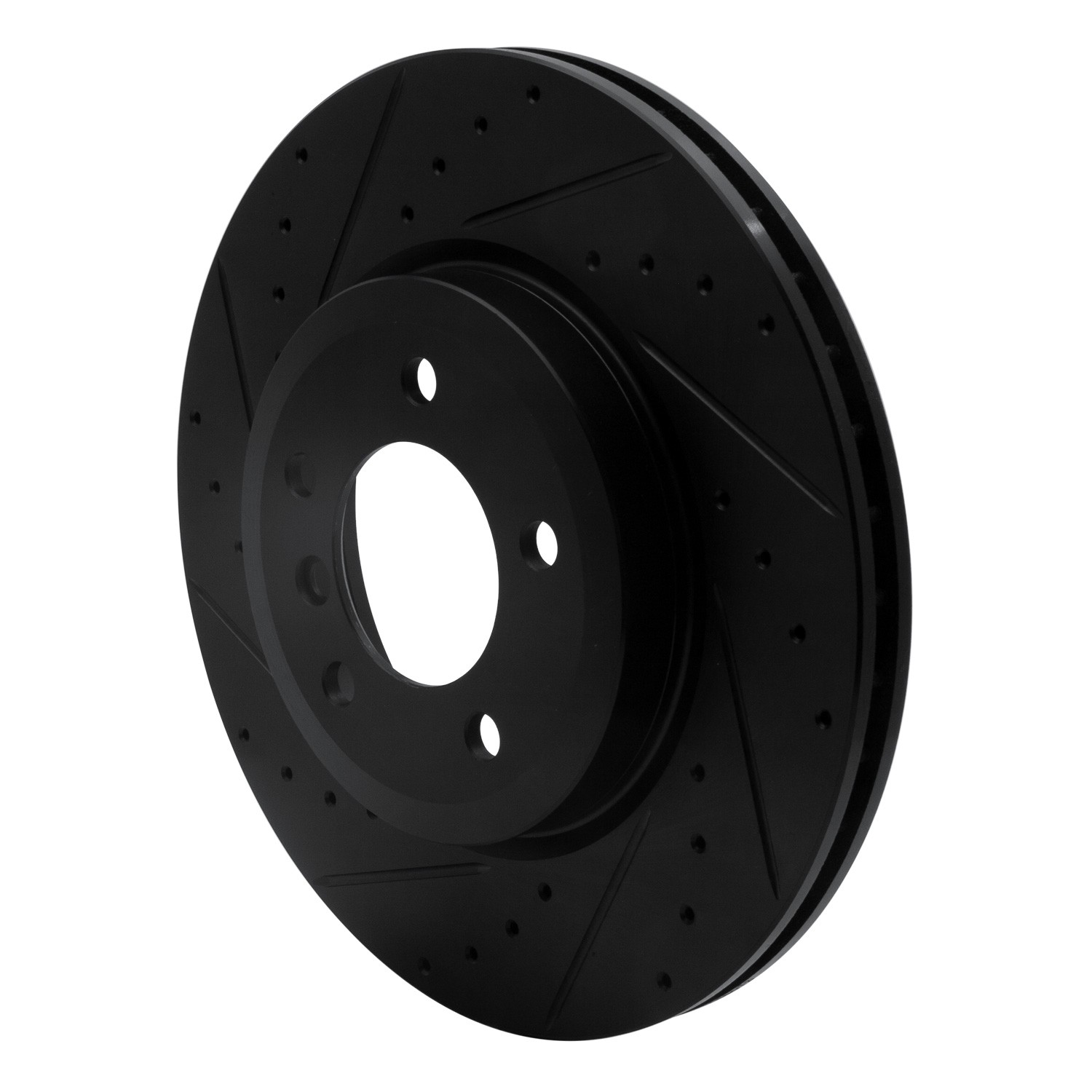 DYN 633-31048L DFC Brake Rotor - Drilled and Slotted - Black