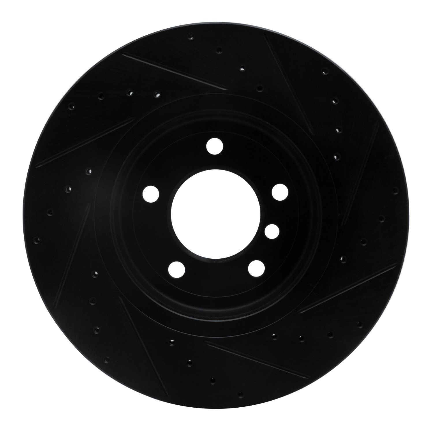 DYN 633-31048L DFC Brake Rotor - Drilled and Slotted - Black - Image 2