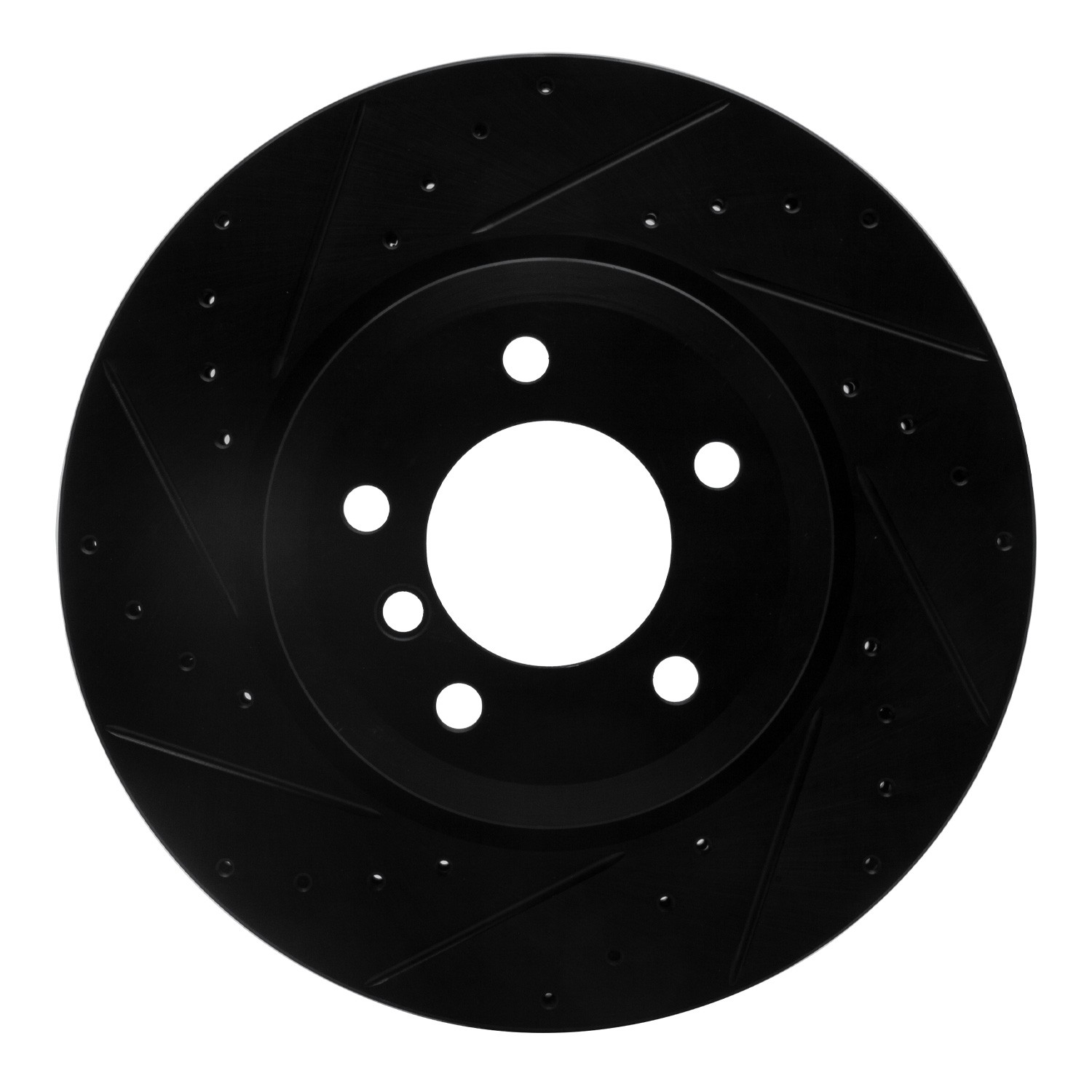 DYN 633-31048L DFC Brake Rotor - Drilled and Slotted - Black - Image 3